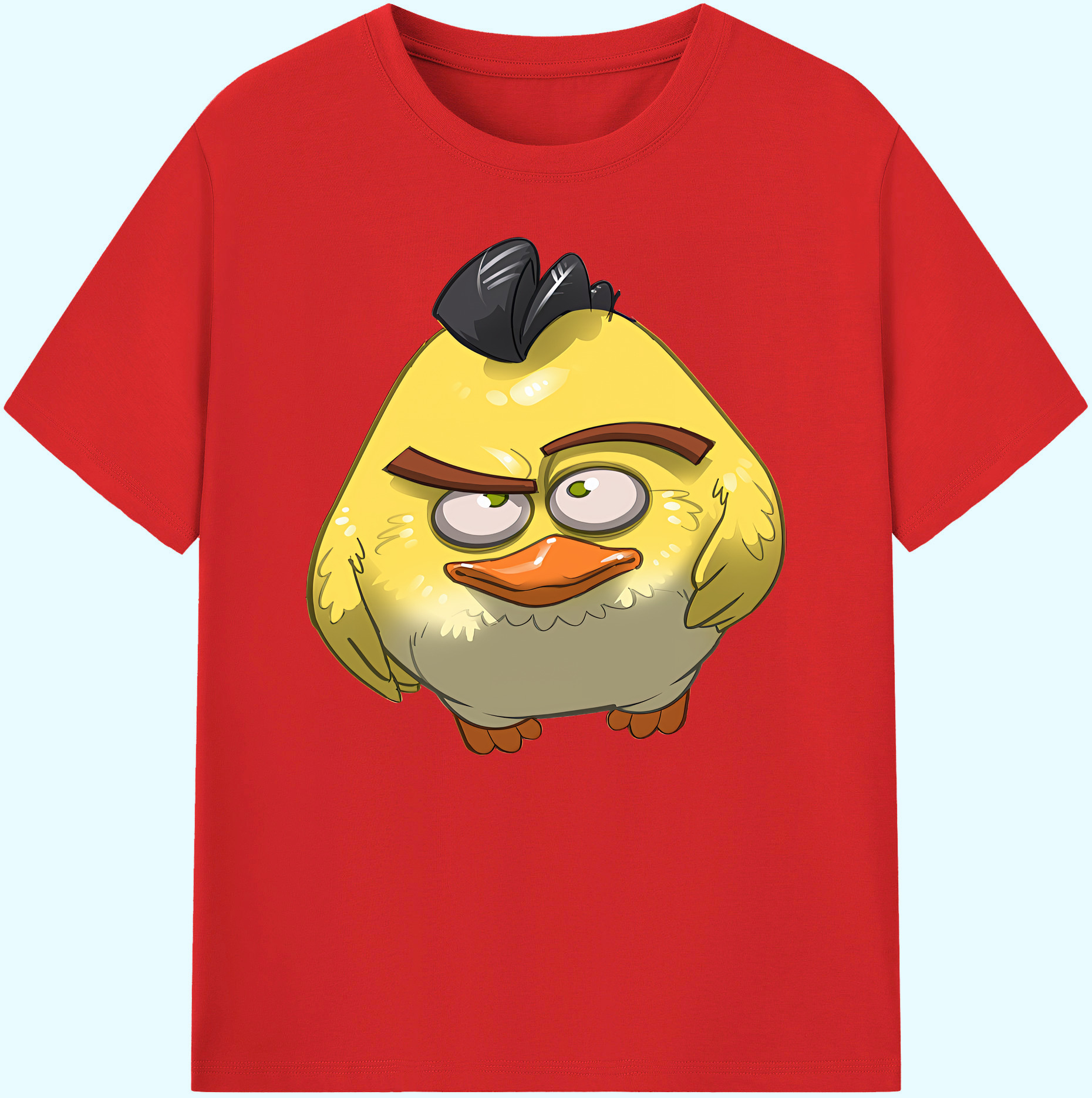 （画像用） Angry Birds アングリーバード 綿100％ メンズ半袖Tシャツ｜肌触りやわらか＆通気性