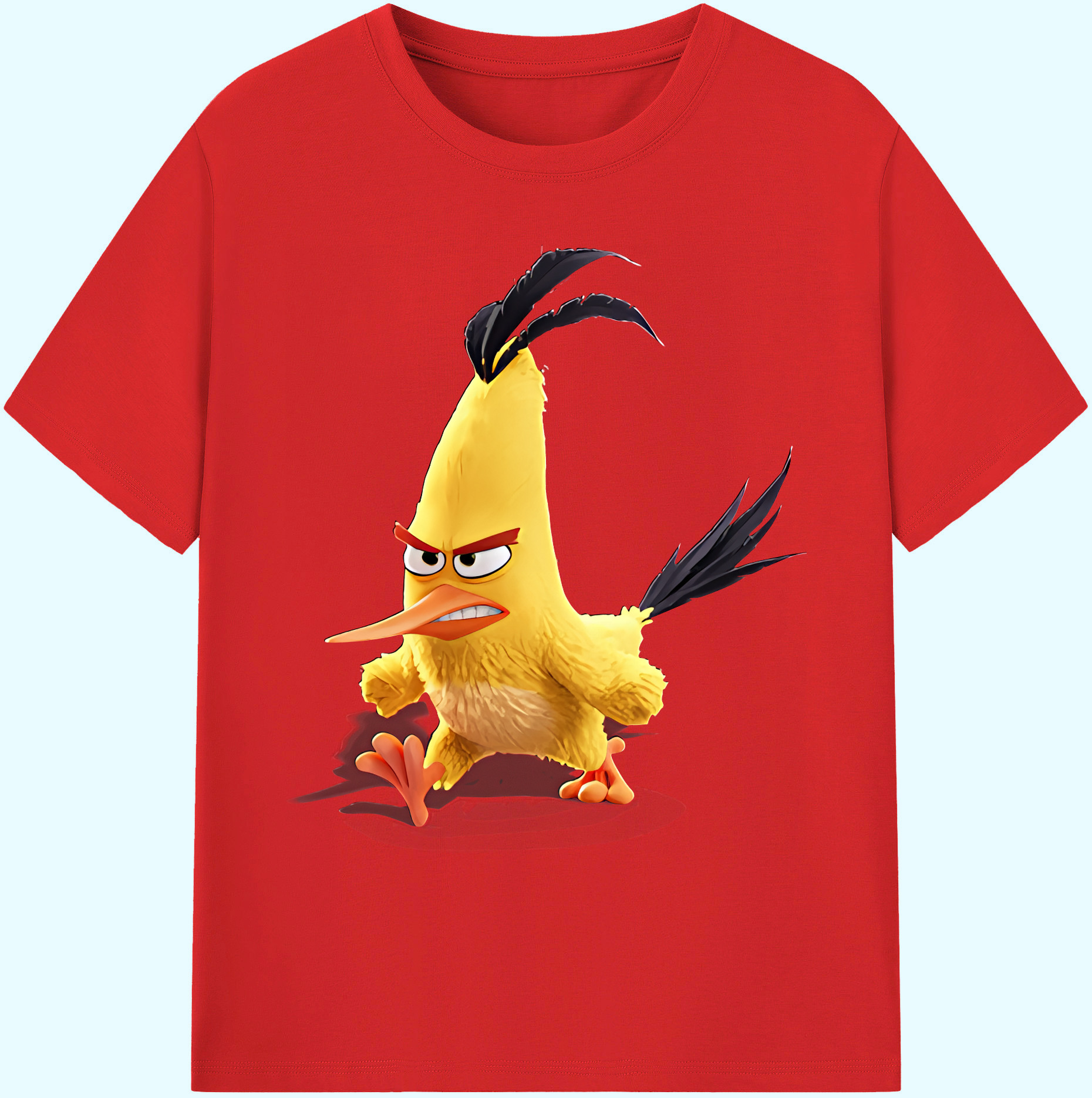 （画像用） Angry Birds アングリーバード 綿100％ メンズ半袖Tシャツ｜肌触りやわらか＆通気性