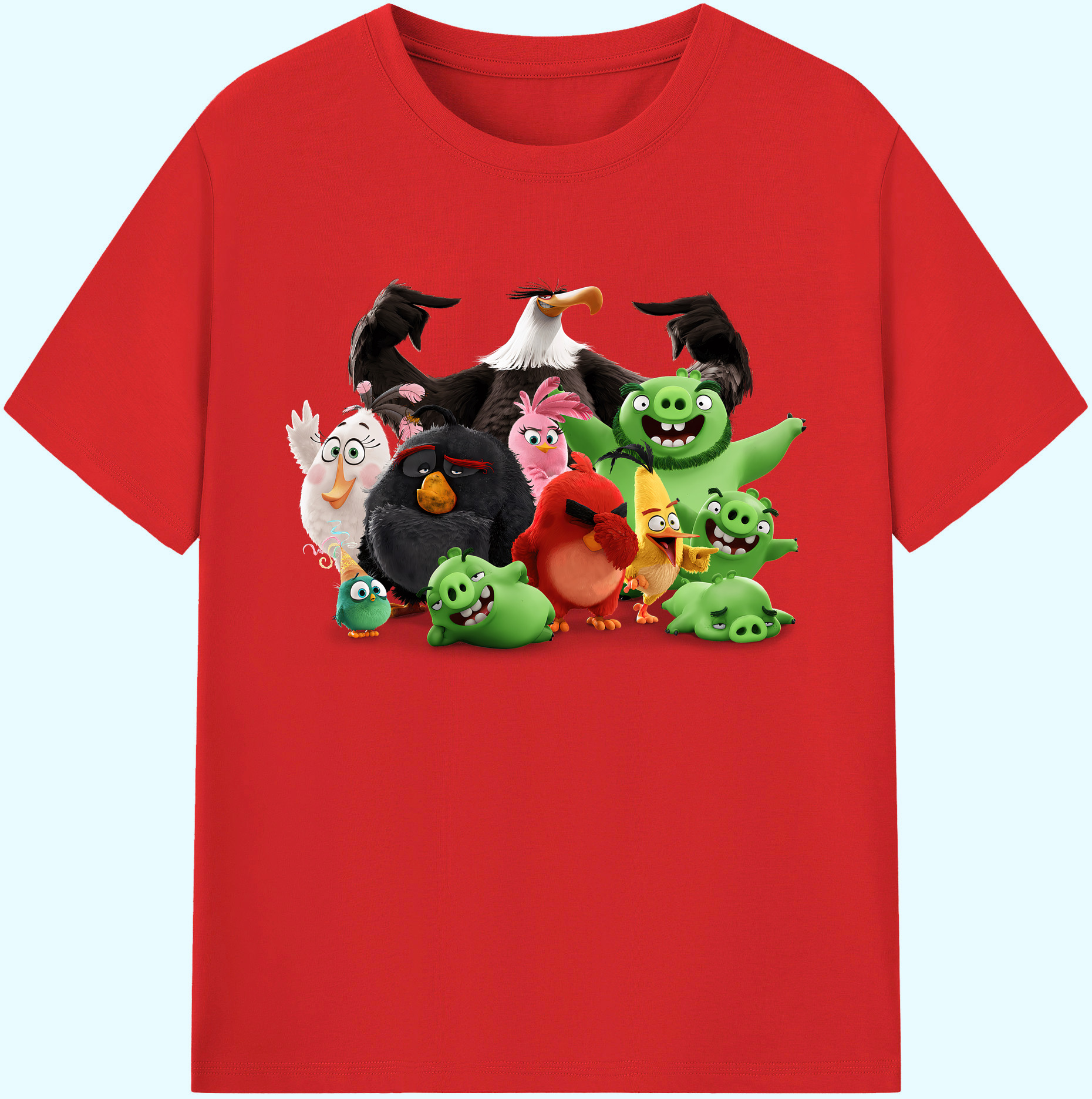 （画像用） Angry Birds アングリーバード 綿100％ メンズ半袖Tシャツ｜肌触りやわらか＆通気性