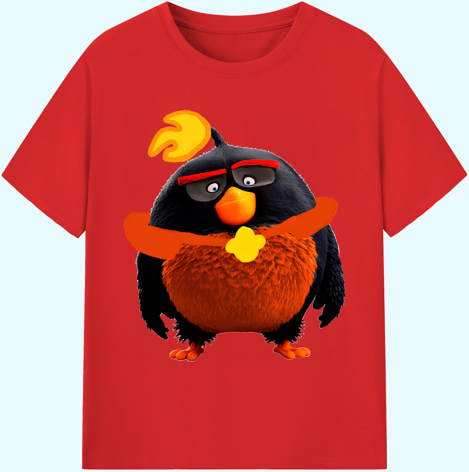 （画像用） Angry Birds アングリーバード 綿100％ メンズ半袖Tシャツ｜肌触りやわらか＆通気性