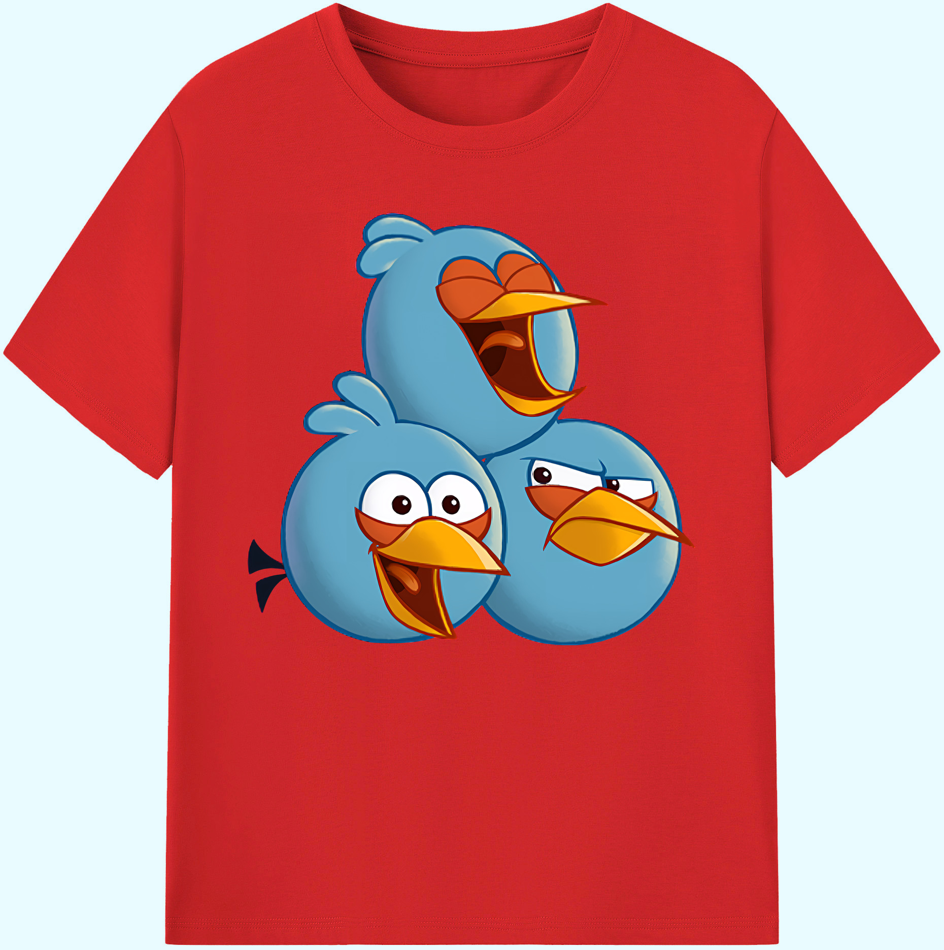 （画像用） Angry Birds アングリーバード 綿100％ メンズ半袖Tシャツ｜肌触りやわらか＆通気性