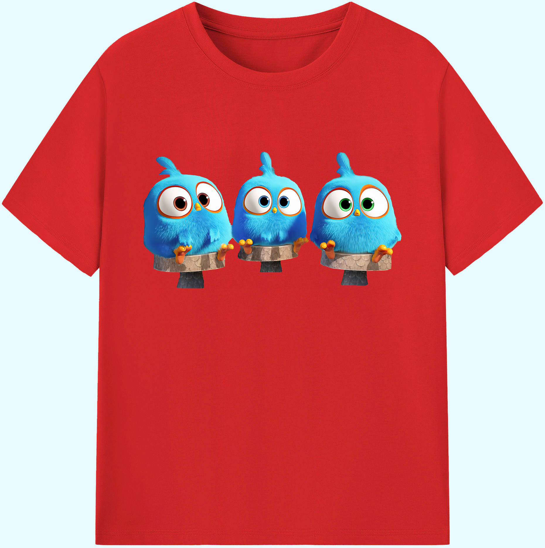 （画像用） Angry Birds アングリーバード 綿100％ メンズ半袖Tシャツ｜肌触りやわらか＆通気性