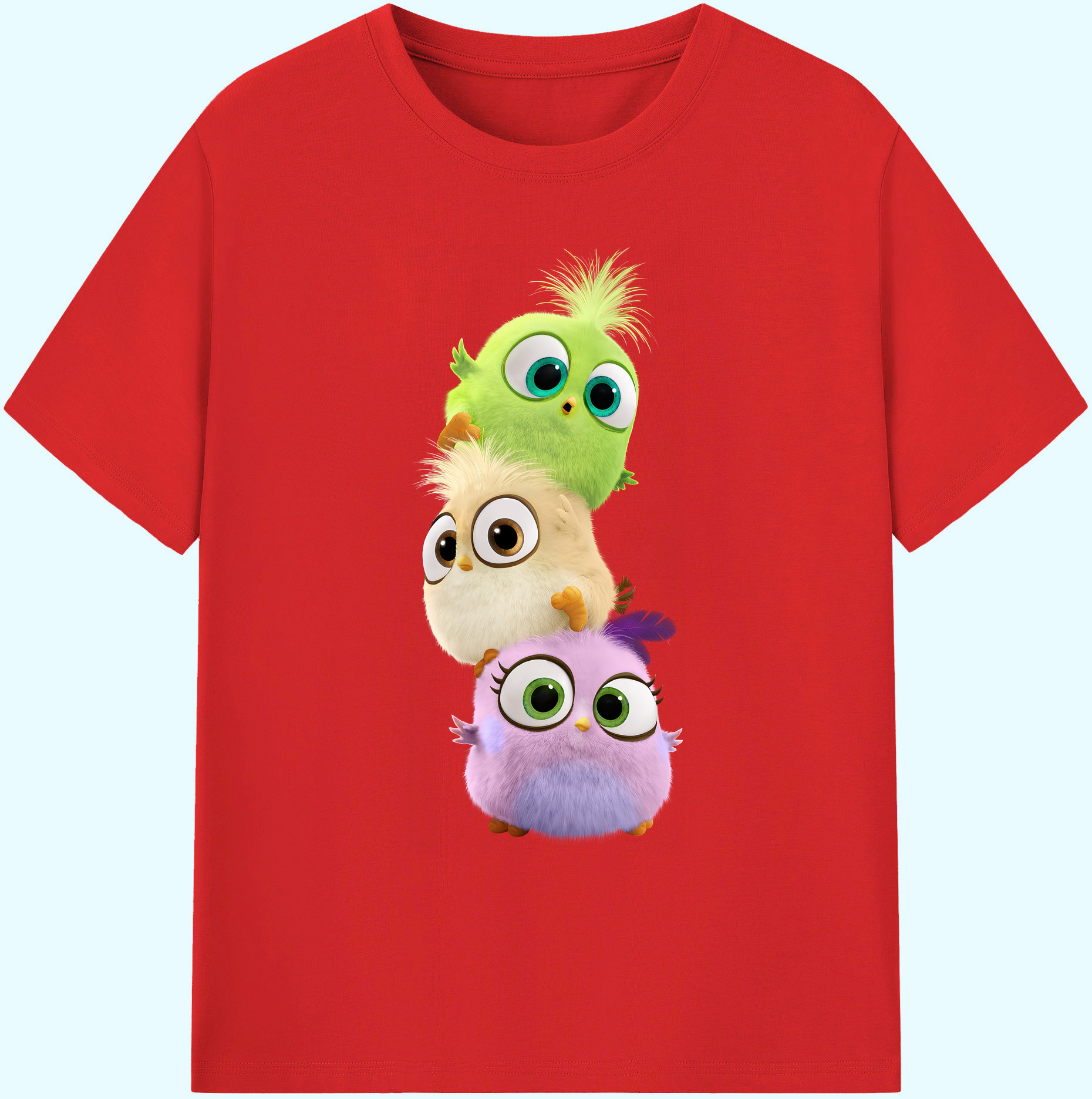 （画像用） Angry Birds アングリーバード 綿100％ メンズ半袖Tシャツ｜肌触りやわらか＆通気性