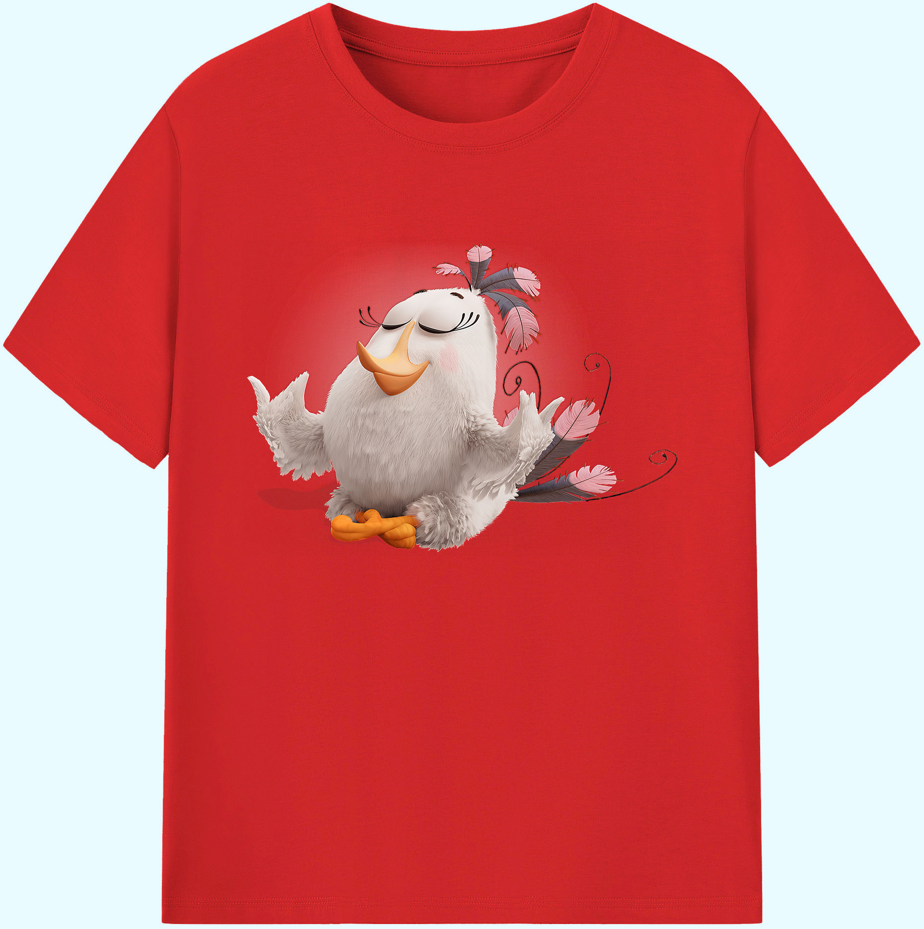 （画像用） Angry Birds アングリーバード 綿100％ メンズ半袖Tシャツ｜肌触りやわらか＆通気性