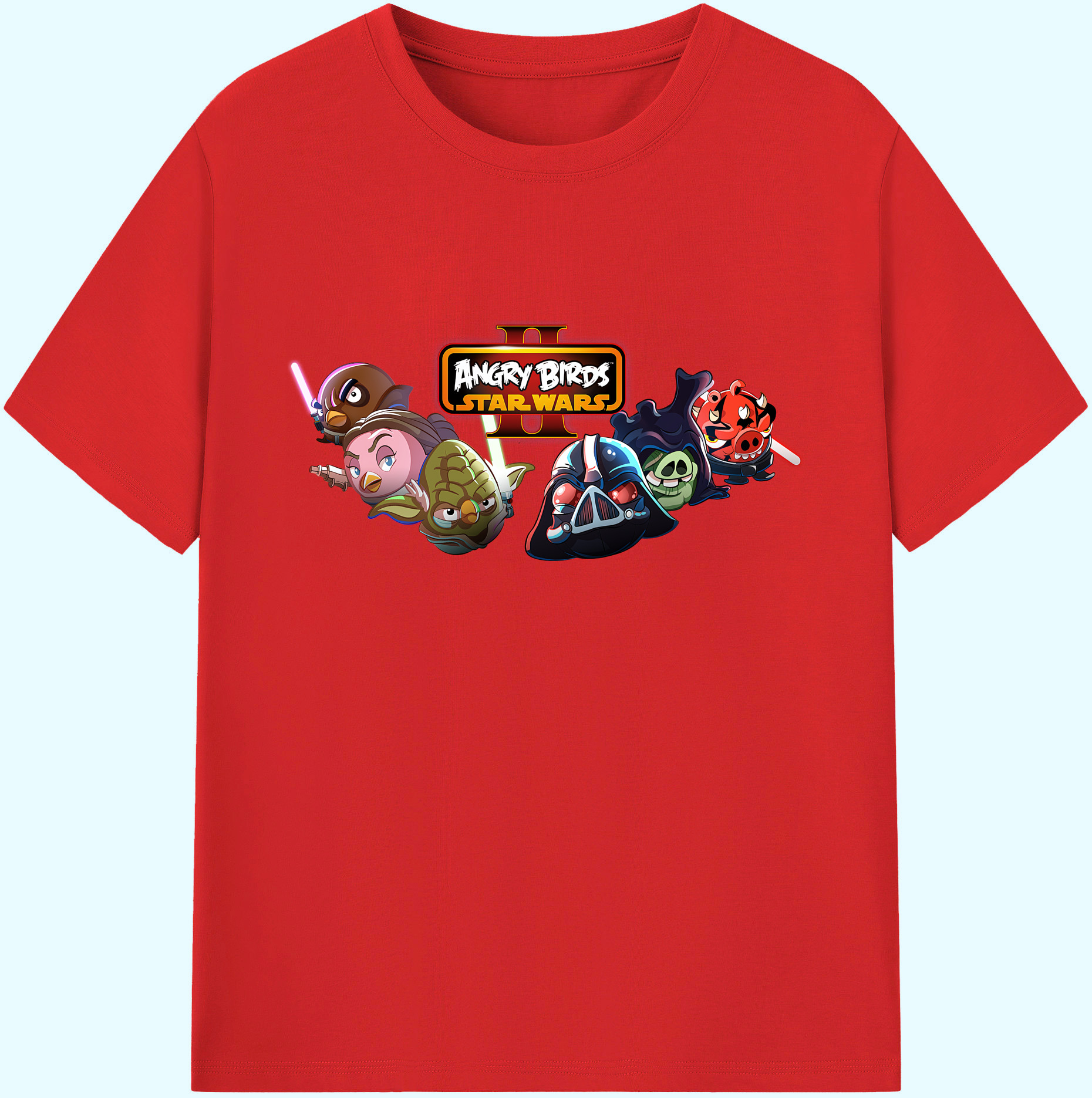 （画像用） Angry Birds アングリーバード 綿100％ メンズ半袖Tシャツ｜肌触りやわらか＆通気性