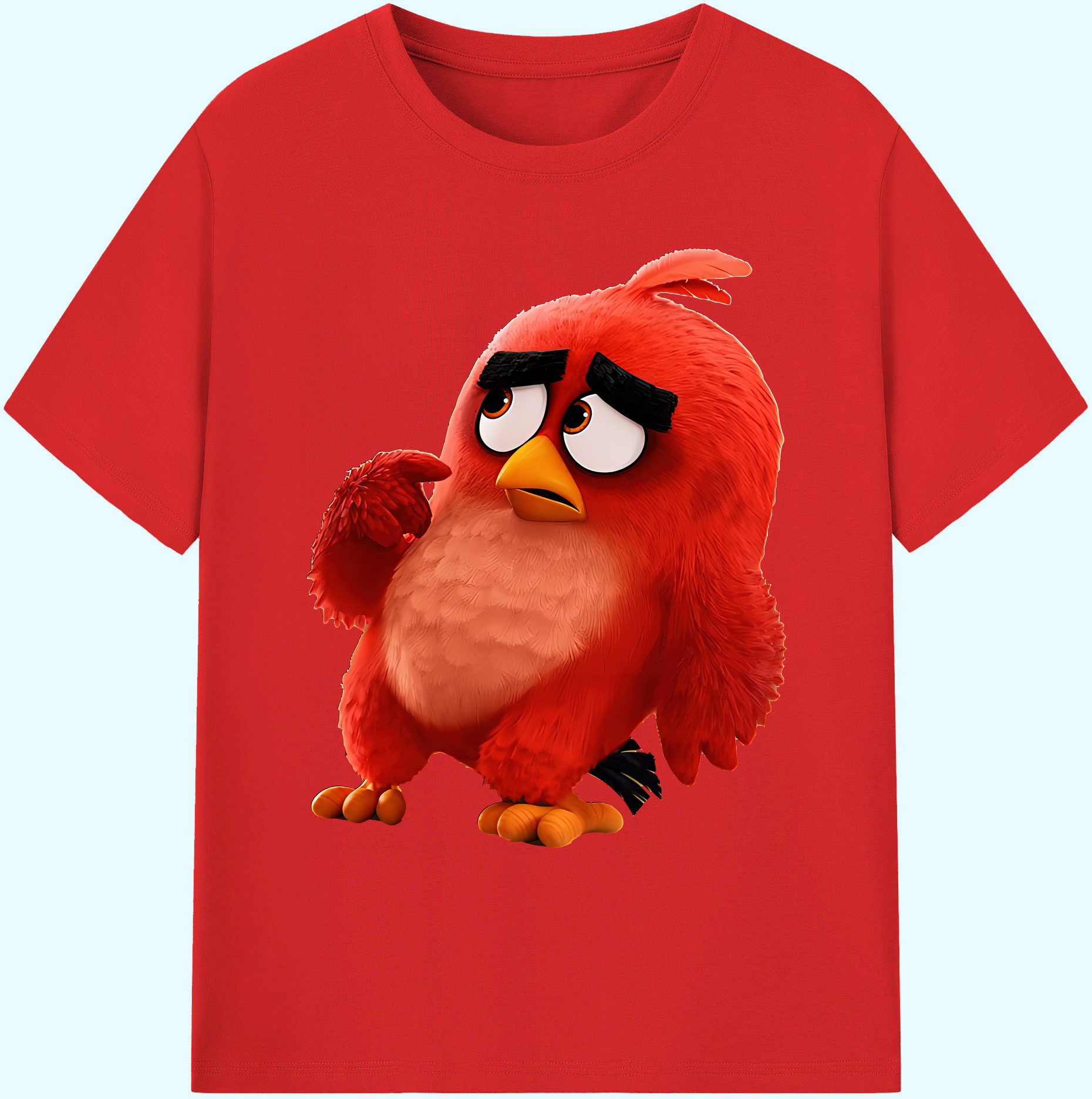 （画像用） Angry Birds アングリーバード 綿100％ メンズ半袖Tシャツ｜肌触りやわらか＆通気性