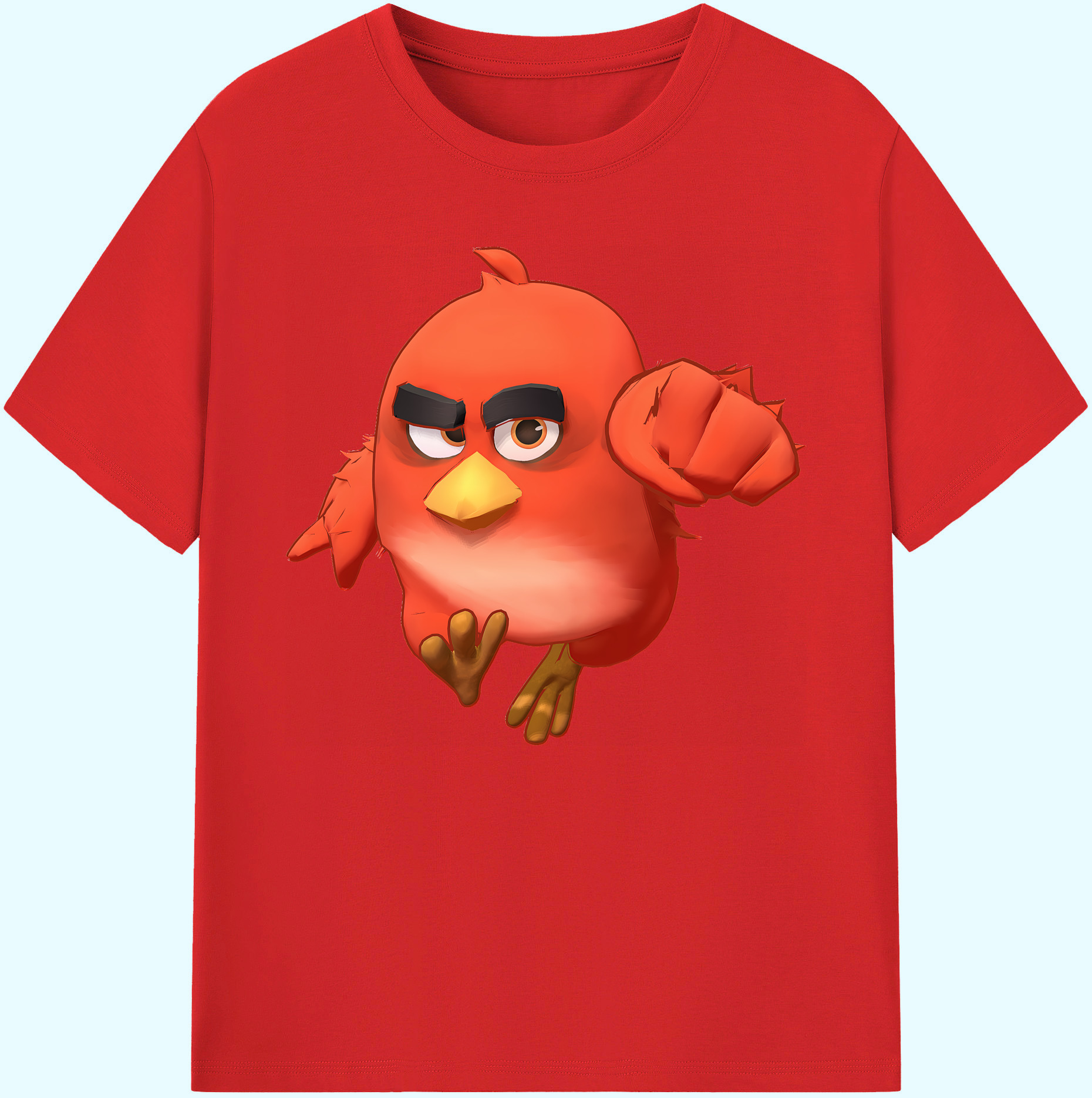 （画像用） Angry Birds アングリーバード 綿100％ メンズ半袖Tシャツ｜肌触りやわらか＆通気性