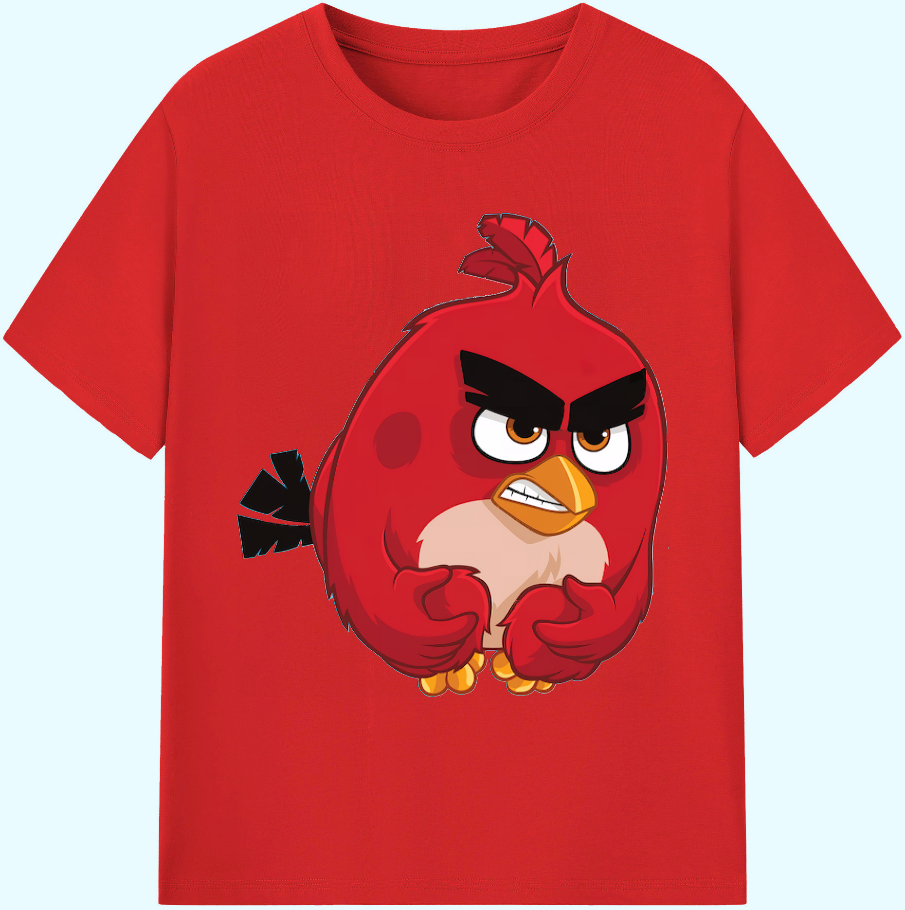 （画像用） Angry Birds アングリーバード 綿100％ メンズ半袖Tシャツ｜肌触りやわらか＆通気性