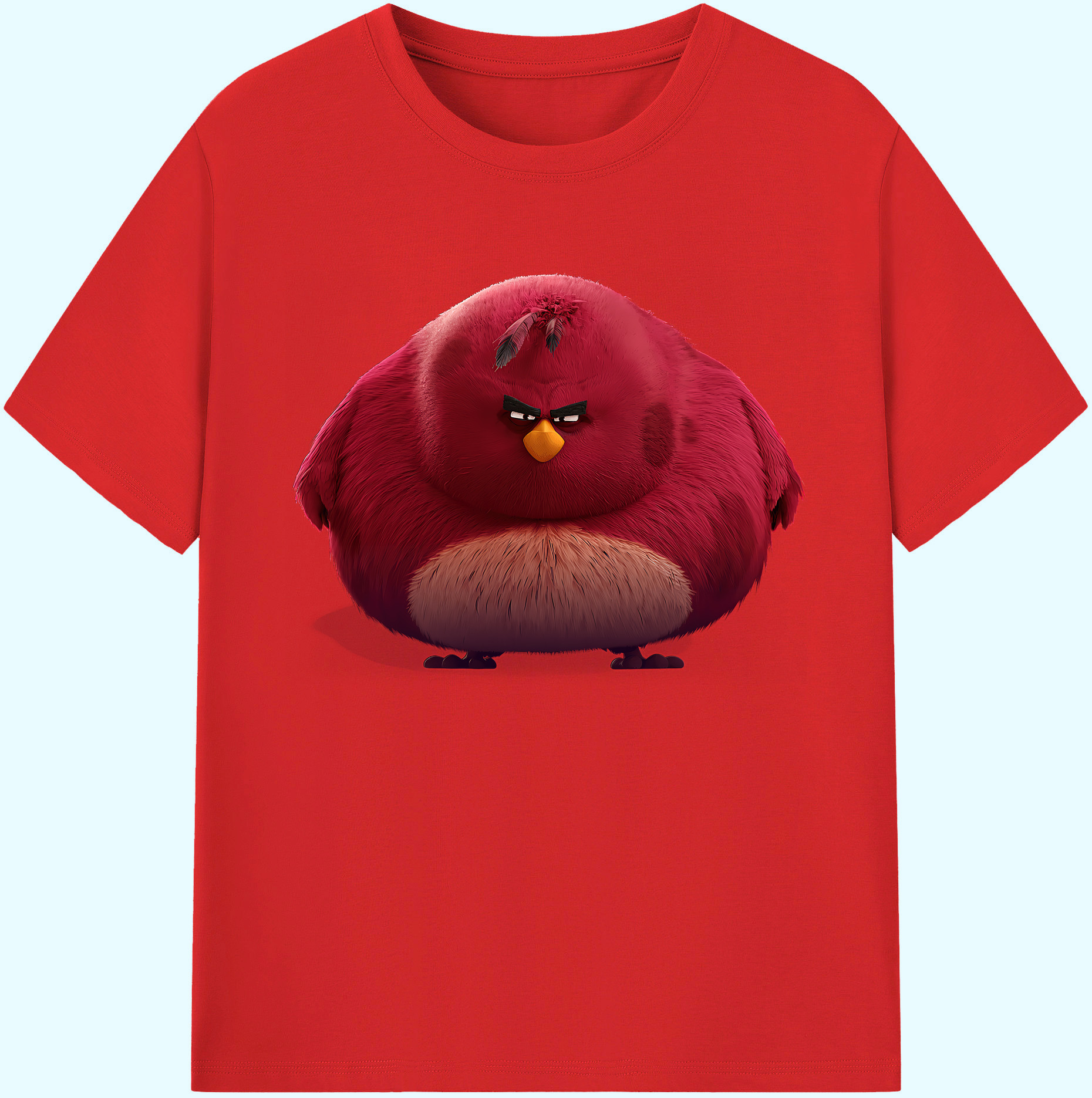 （画像用） Angry Birds アングリーバード 綿100％ メンズ半袖Tシャツ｜肌触りやわらか＆通気性