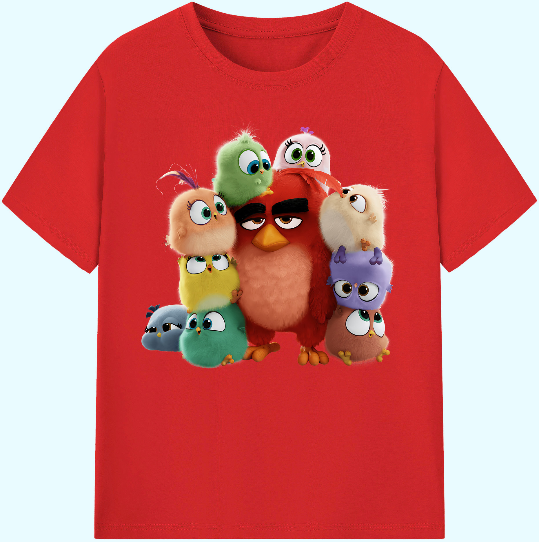 （画像用） Angry Birds アングリーバード 綿100％ メンズ半袖Tシャツ｜肌触りやわらか＆通気性
