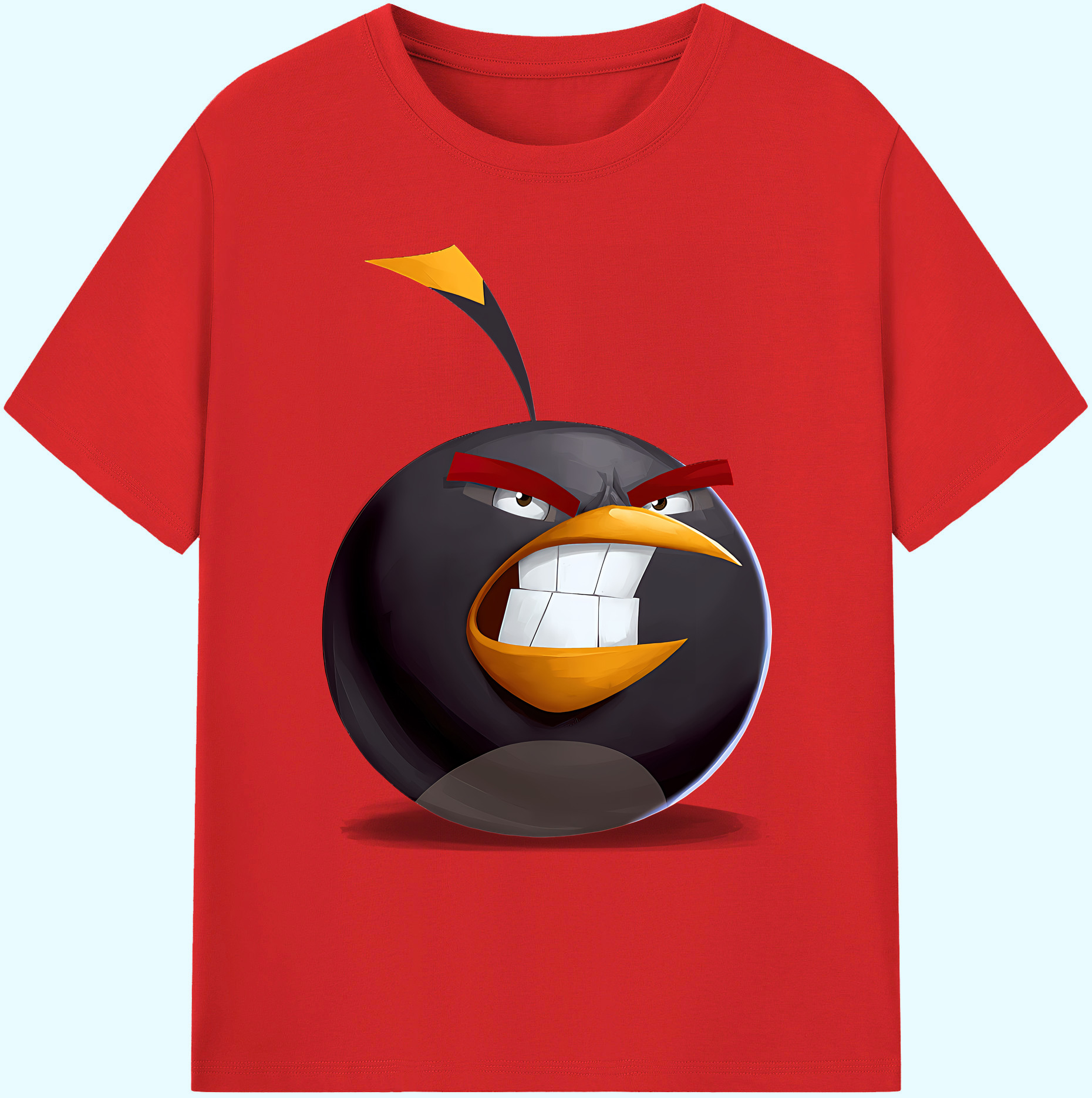（画像用） Angry Birds アングリーバード 綿100％ メンズ半袖Tシャツ｜肌触りやわらか＆通気性
