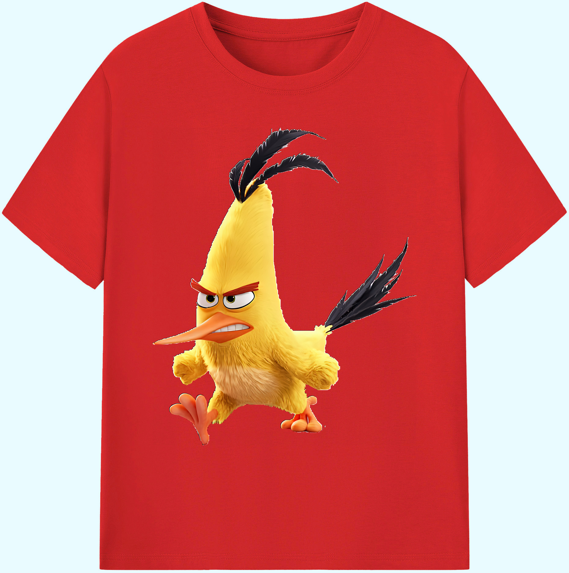 （画像用） Angry Birds アングリーバード 綿100％ メンズ半袖Tシャツ｜肌触りやわらか＆通気性