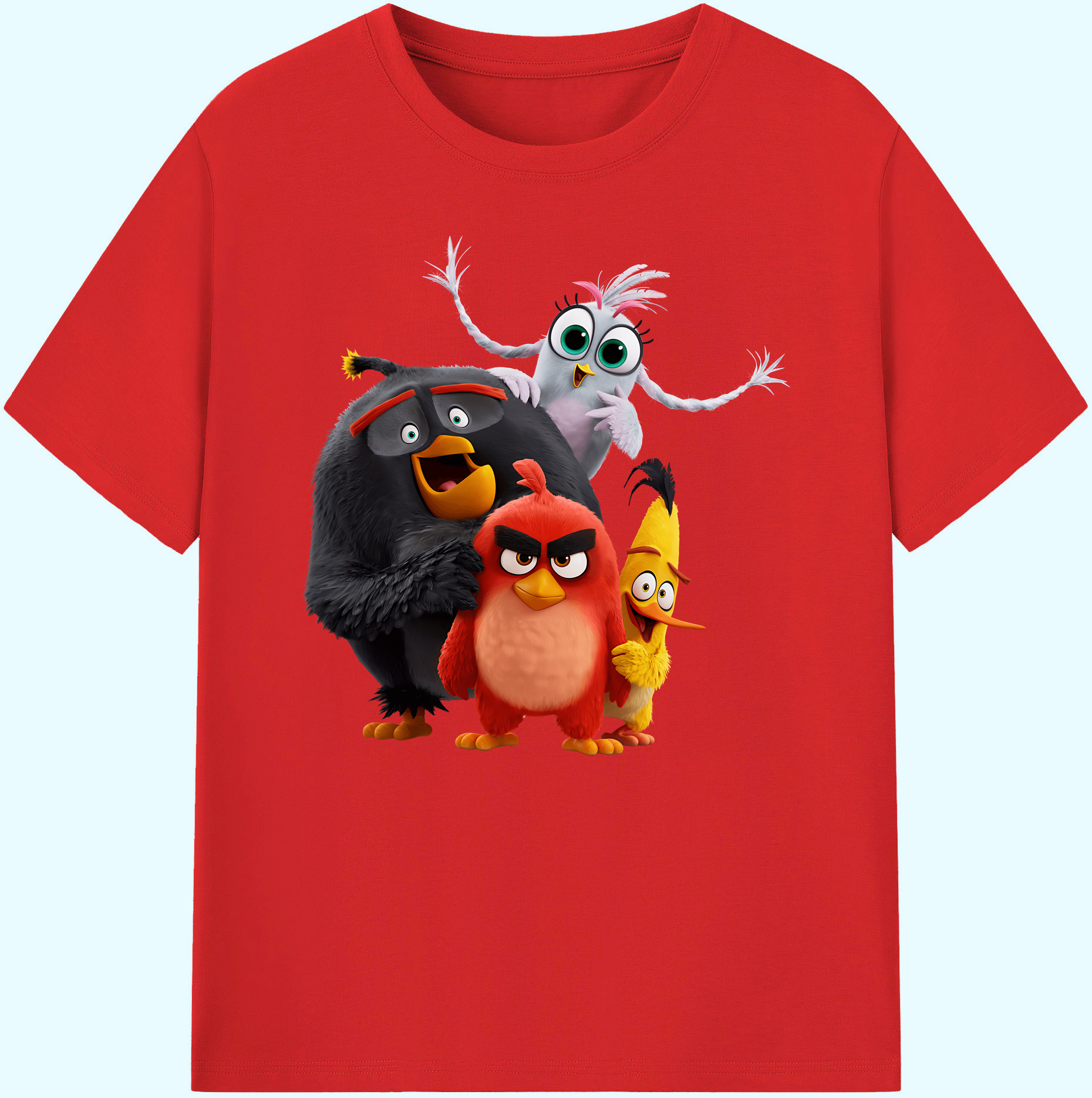 （画像用） Angry Birds アングリーバード 綿100％ メンズ半袖Tシャツ｜肌触りやわらか＆通気性