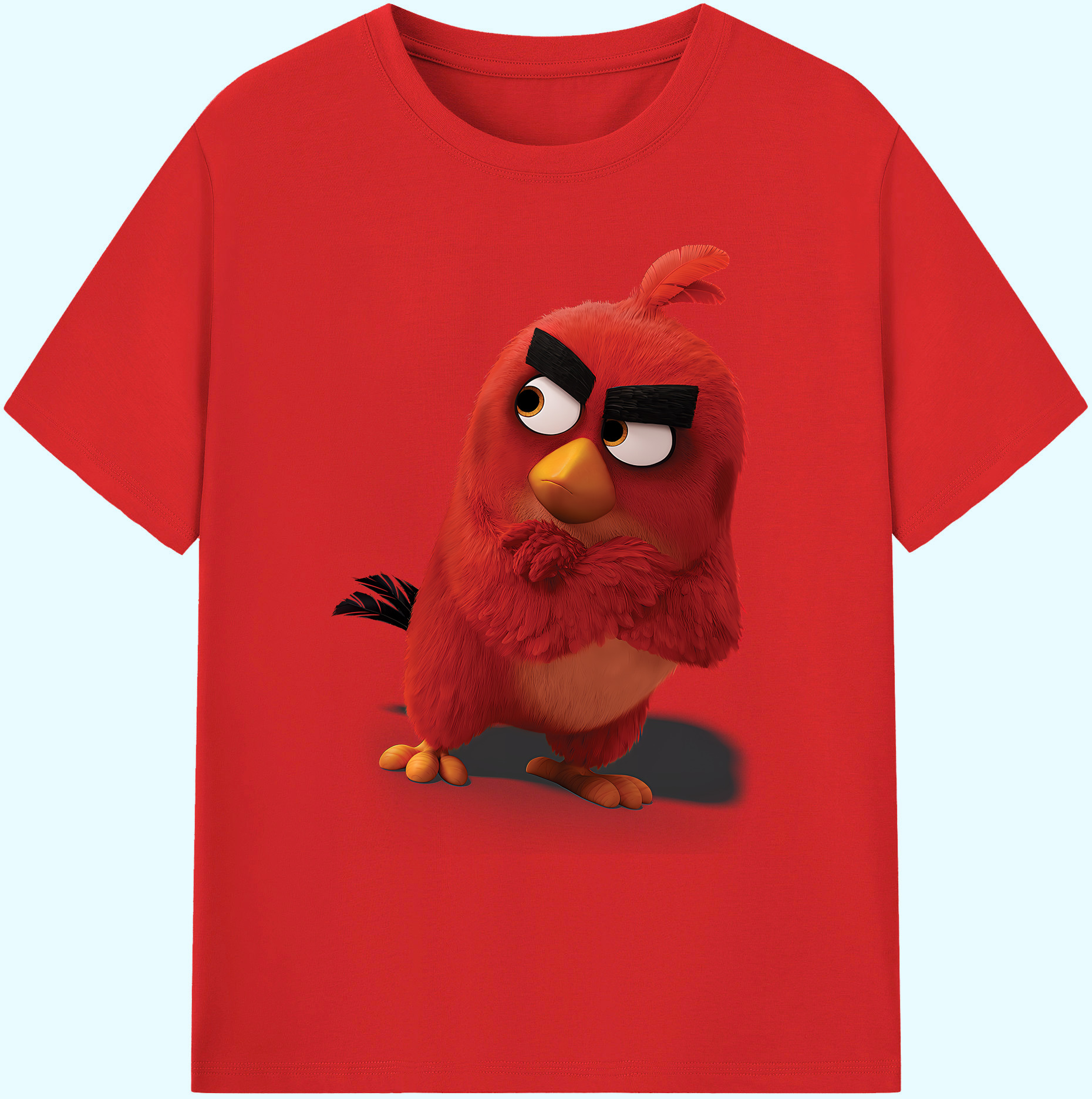 （画像用） Angry Birds アングリーバード 綿100％ メンズ半袖Tシャツ｜肌触りやわらか＆通気性