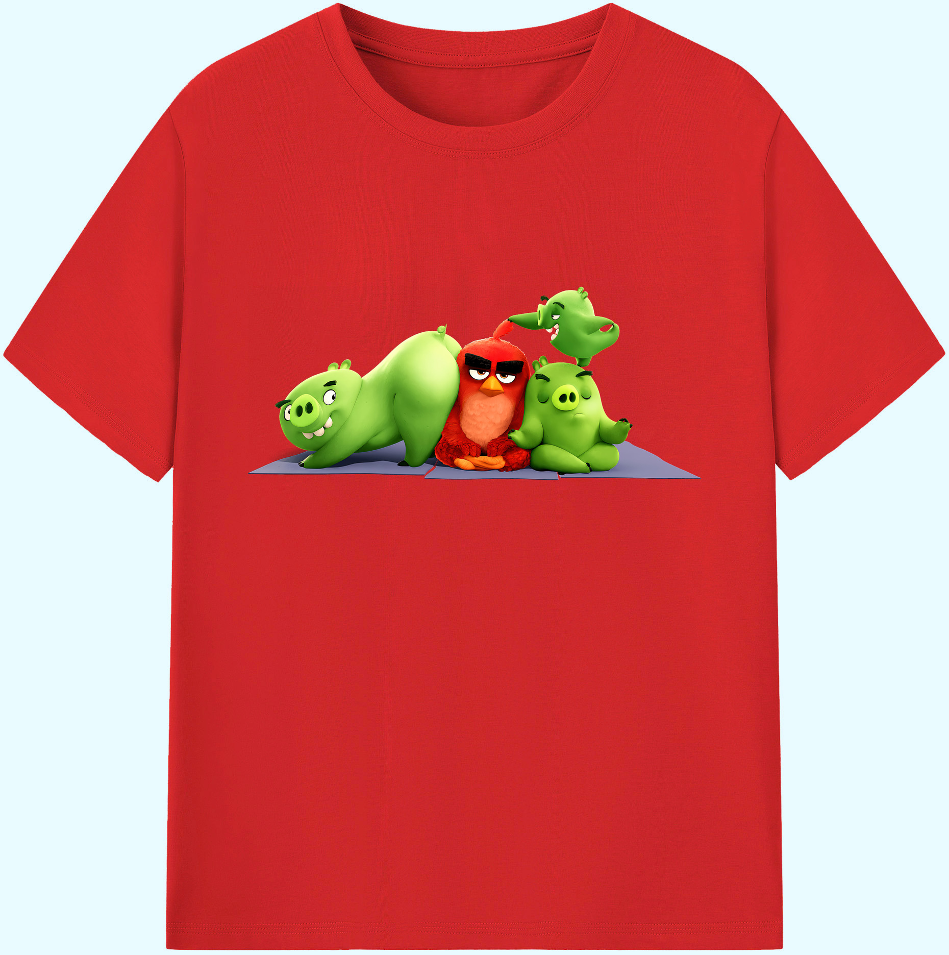 （画像用） Angry Birds アングリーバード 綿100％ メンズ半袖Tシャツ｜肌触りやわらか＆通気性