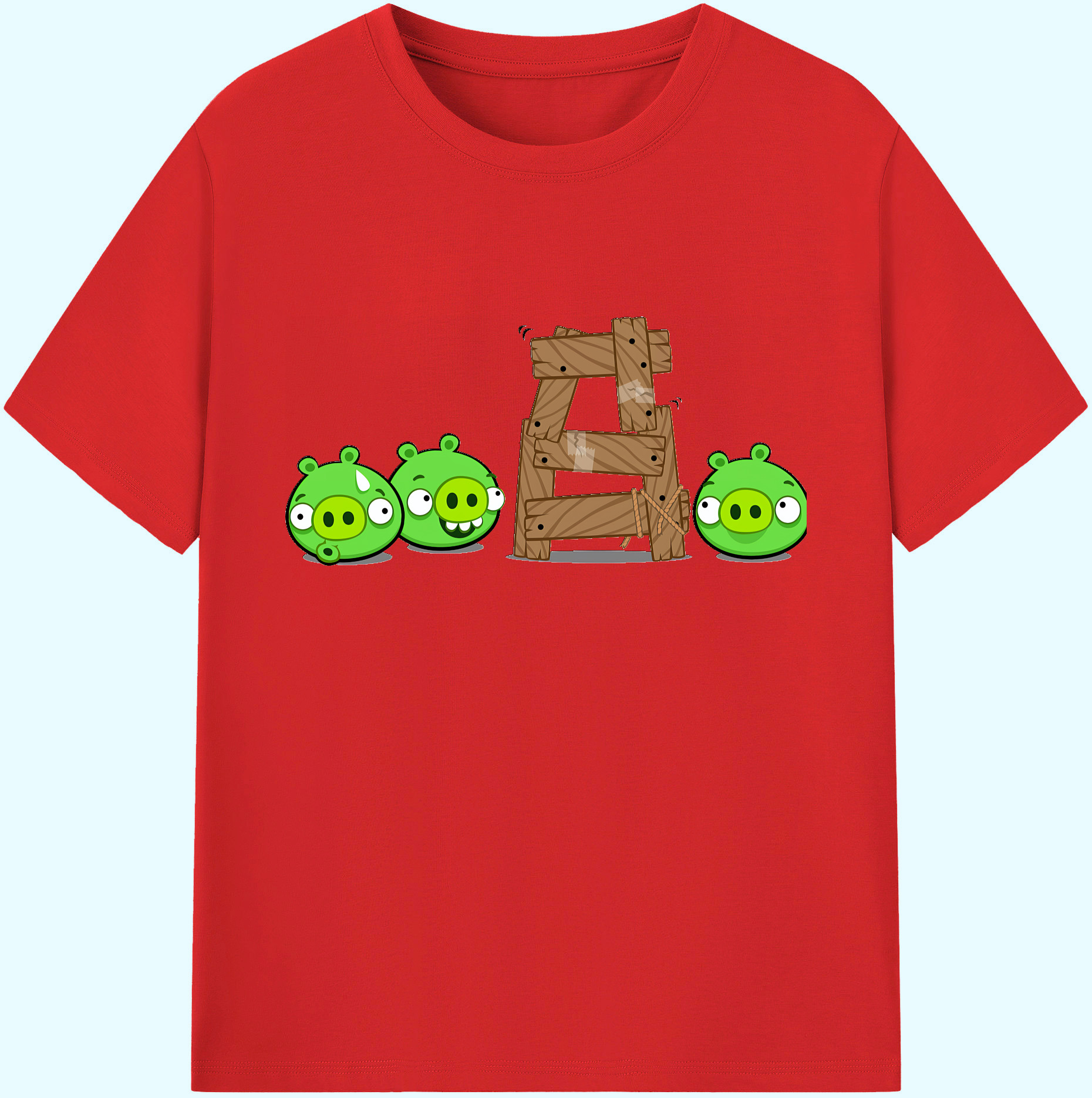 （画像用） Angry Birds アングリーバード 綿100％ メンズ半袖Tシャツ｜肌触りやわらか＆通気性