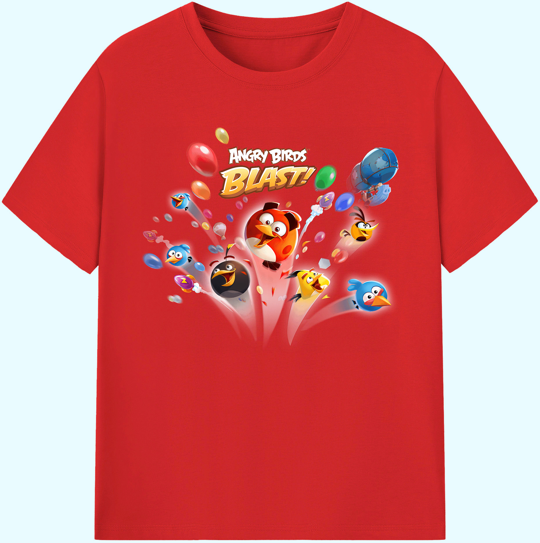 （画像用） Angry Birds アングリーバード 綿100％ メンズ半袖Tシャツ｜肌触りやわらか＆通気性