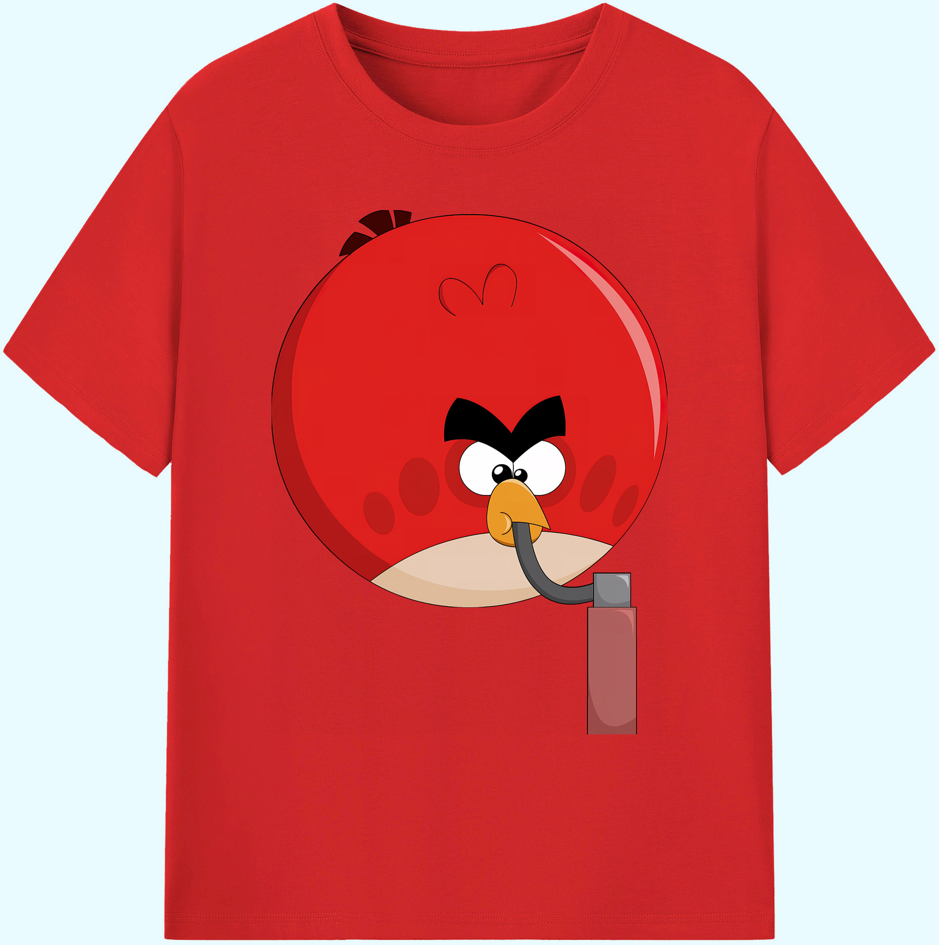 （画像用） Angry Birds アングリーバード 綿100％ メンズ半袖Tシャツ｜肌触りやわらか＆通気性