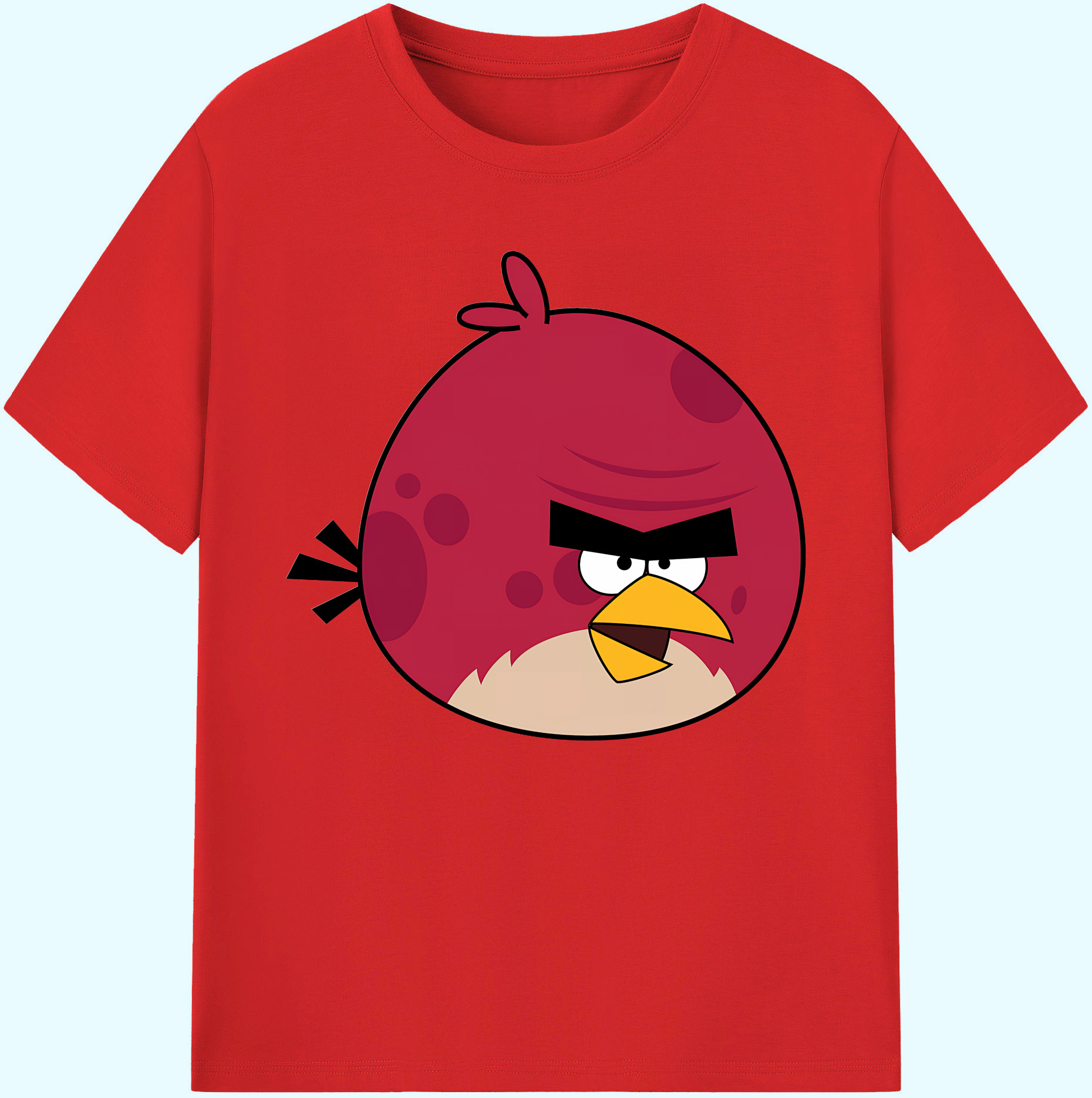 （画像用） Angry Birds アングリーバード 綿100％ メンズ半袖Tシャツ｜肌触りやわらか＆通気性