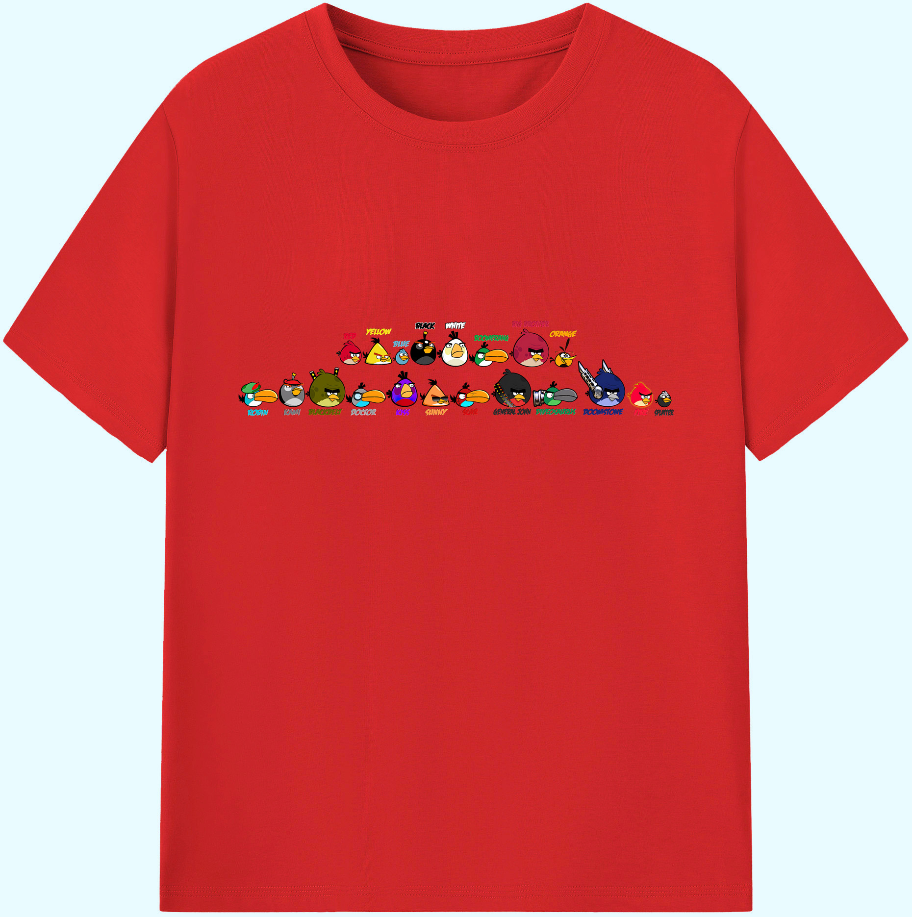 （画像用） Angry Birds アングリーバード 綿100％ メンズ半袖Tシャツ｜肌触りやわらか＆通気性