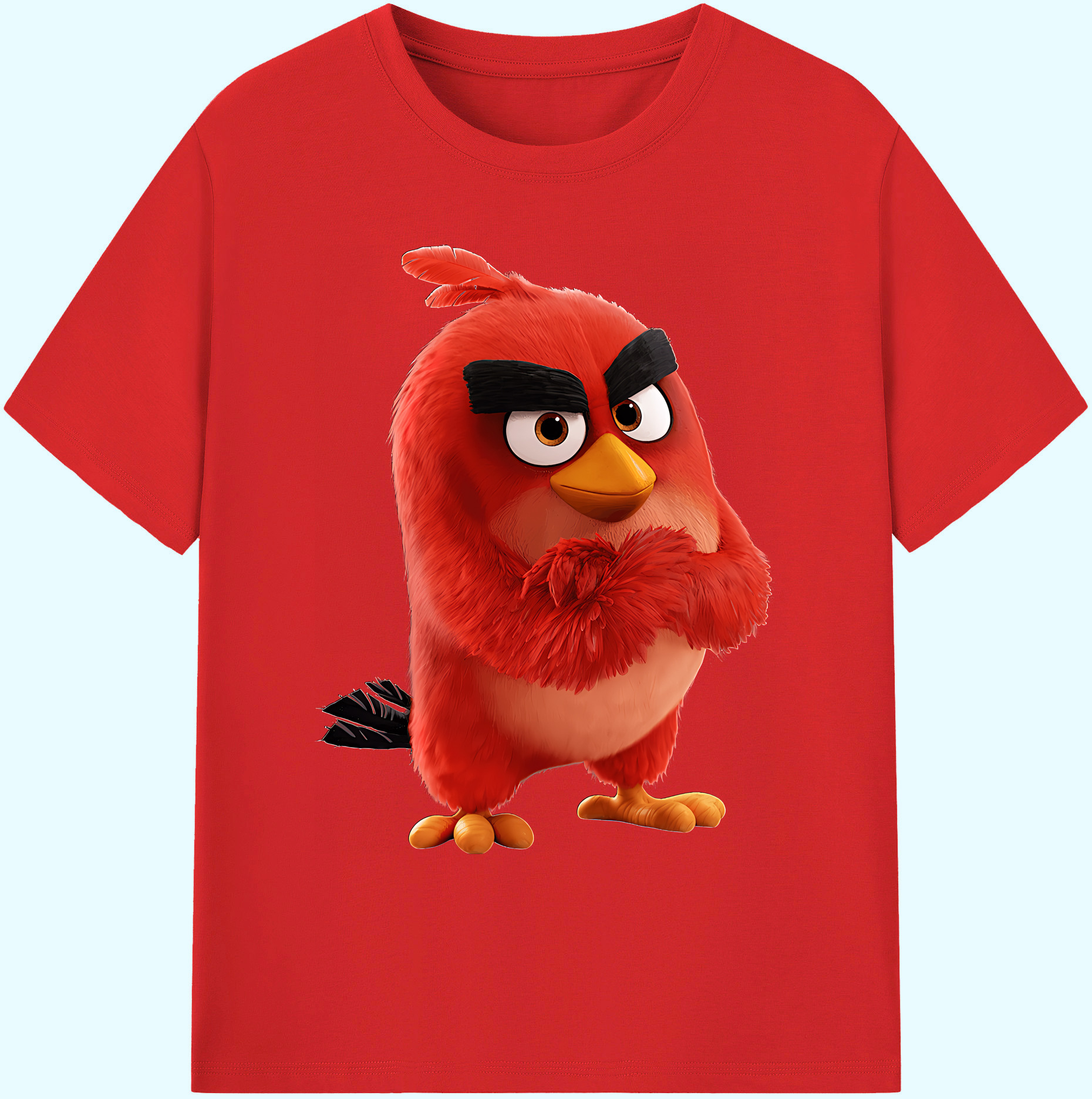 （画像用） Angry Birds アングリーバード 綿100％ メンズ半袖Tシャツ｜肌触りやわらか＆通気性