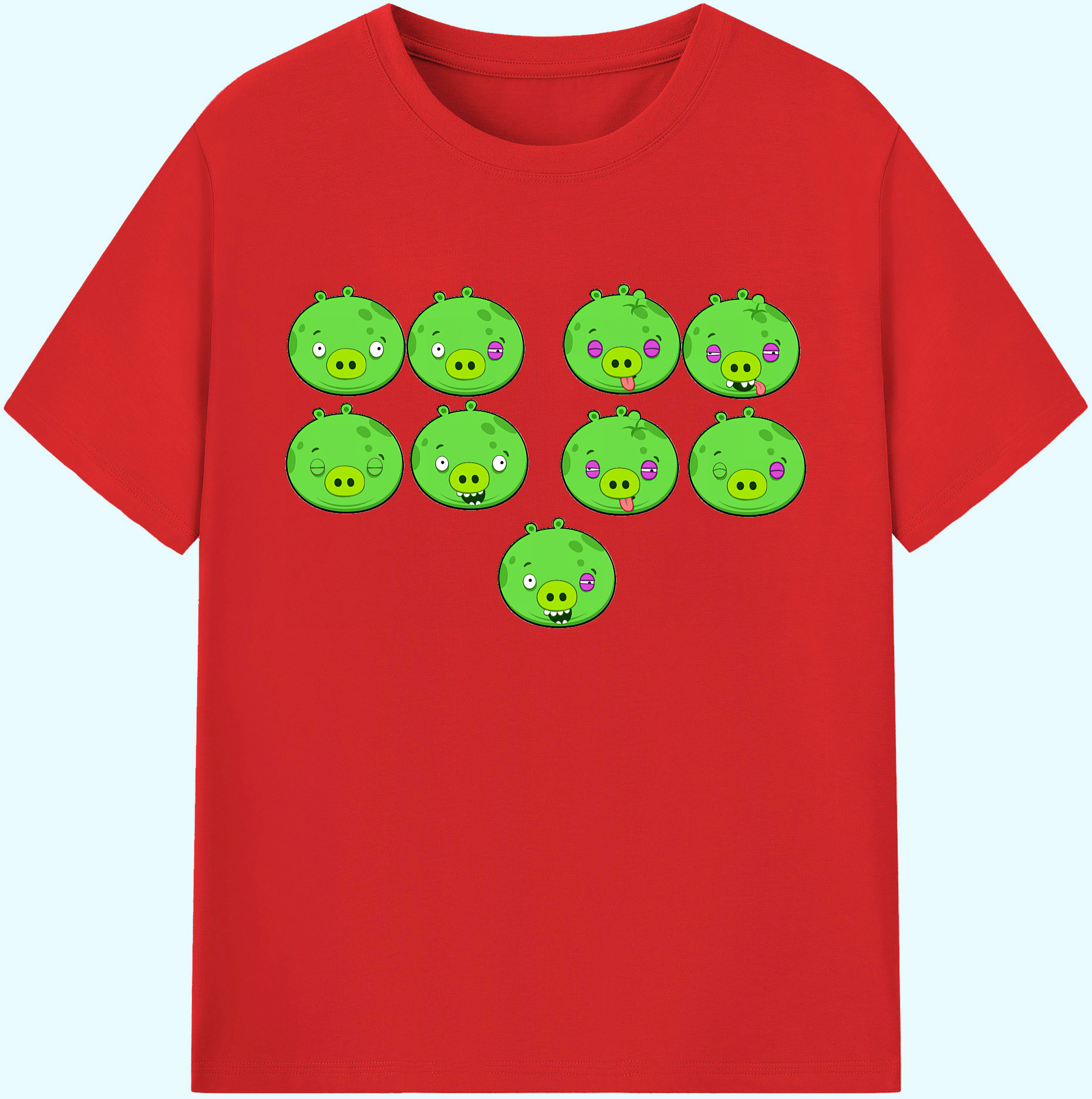 （画像用） Angry Birds アングリーバード 綿100％ メンズ半袖Tシャツ｜肌触りやわらか＆通気性