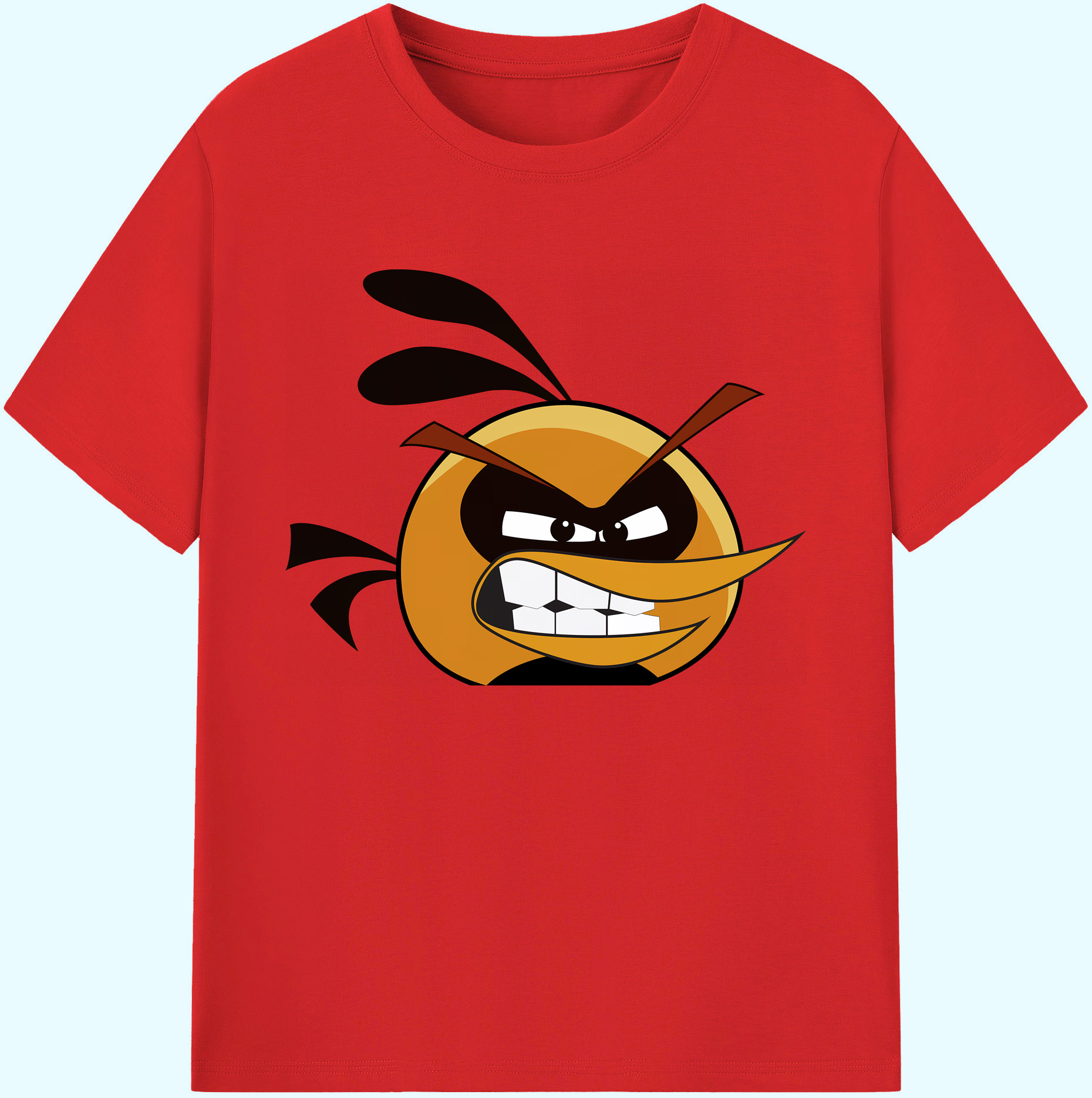 （画像用） Angry Birds アングリーバード 綿100％ メンズ半袖Tシャツ｜肌触りやわらか＆通気性