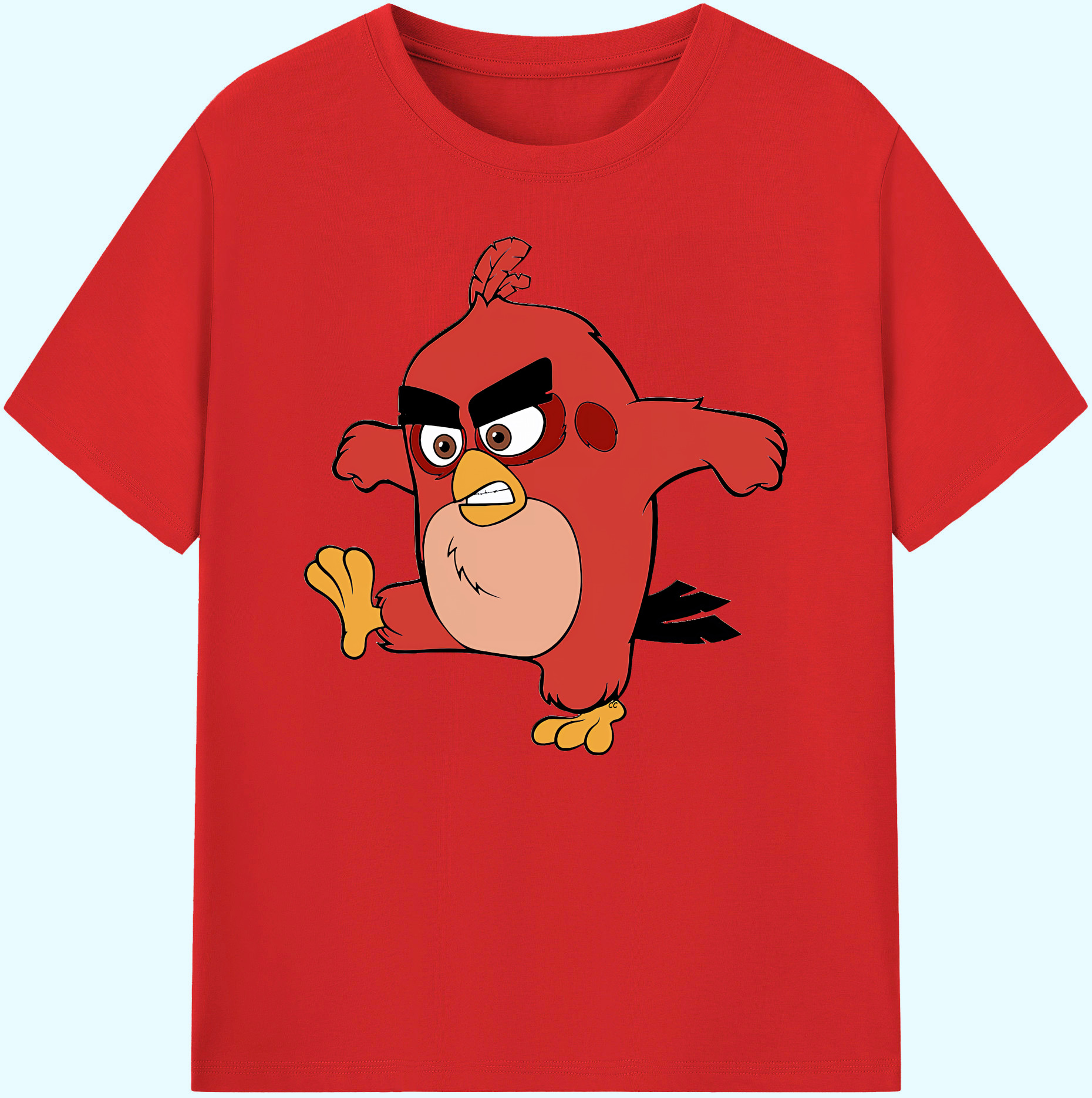 （画像用） Angry Birds アングリーバード 綿100％ メンズ半袖Tシャツ｜肌触りやわらか＆通気性