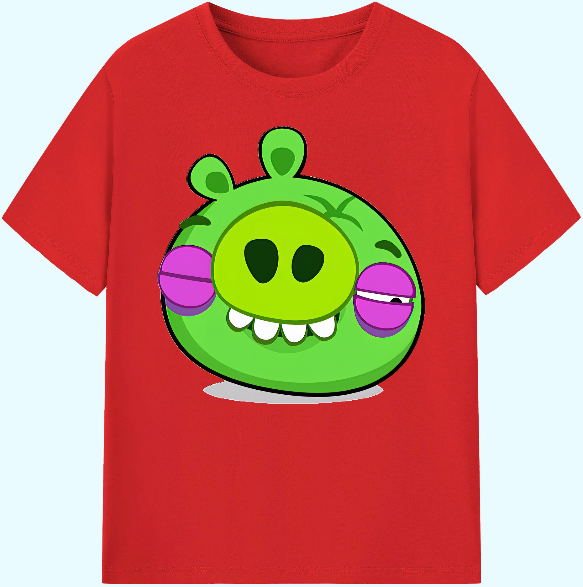 （画像用） Angry Birds アングリーバード 綿100％ メンズ半袖Tシャツ｜肌触りやわらか＆通気性