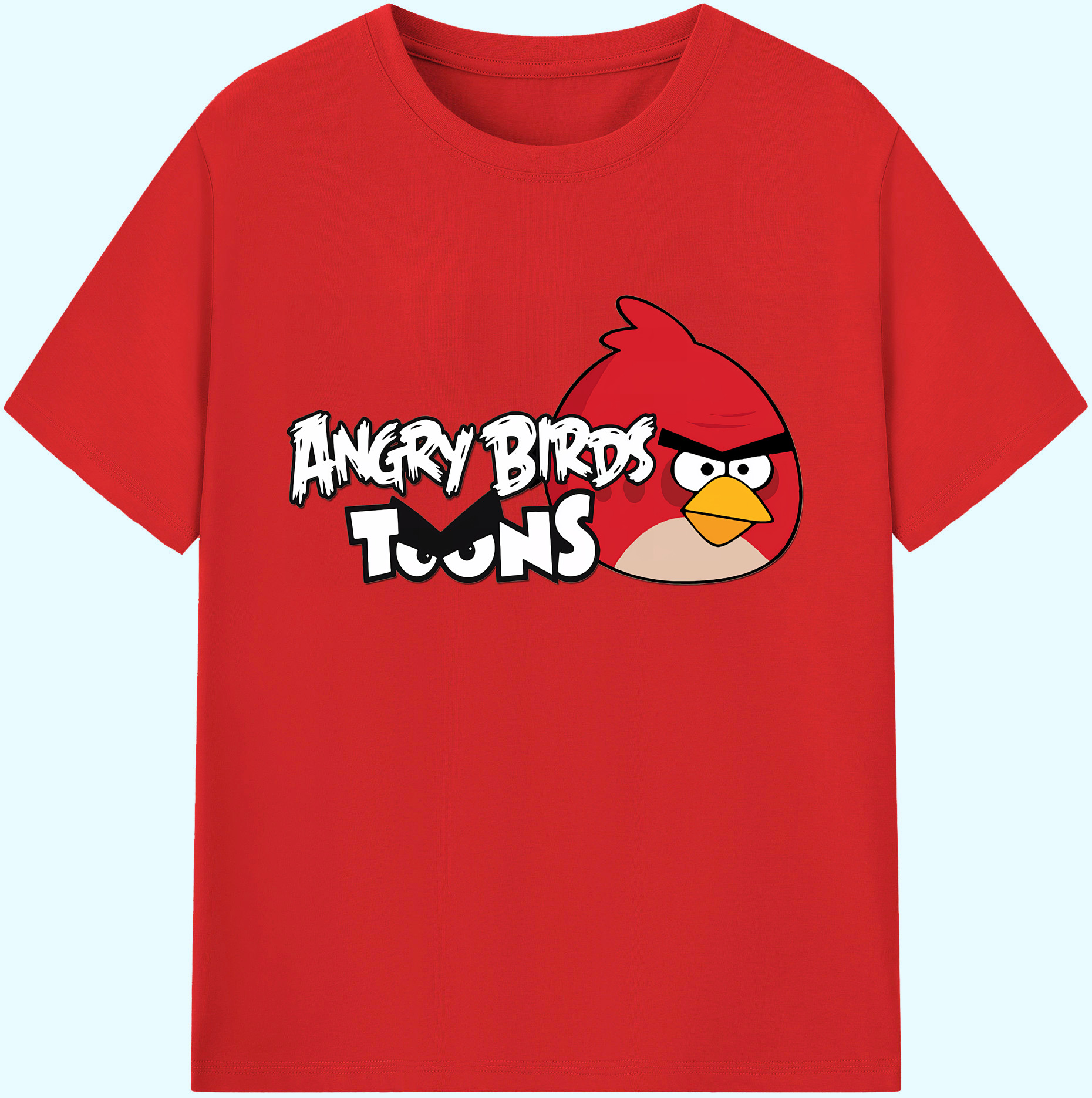 （画像用） Angry Birds アングリーバード 綿100％ メンズ半袖Tシャツ｜肌触りやわらか＆通気性