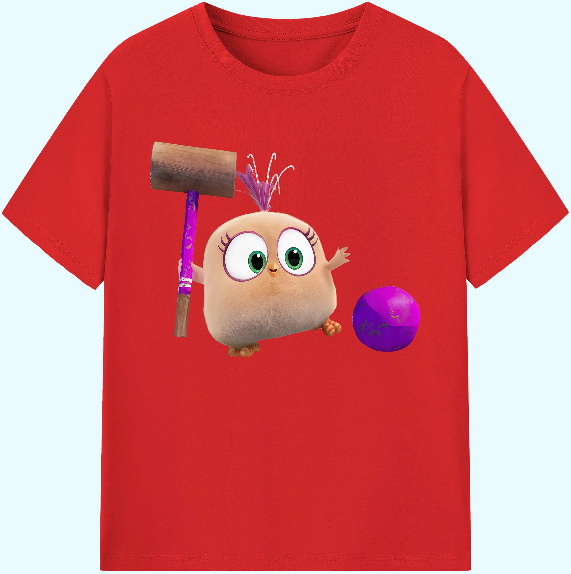 （画像用） Angry Birds アングリーバード 綿100％ メンズ半袖Tシャツ｜肌触りやわらか＆通気性
