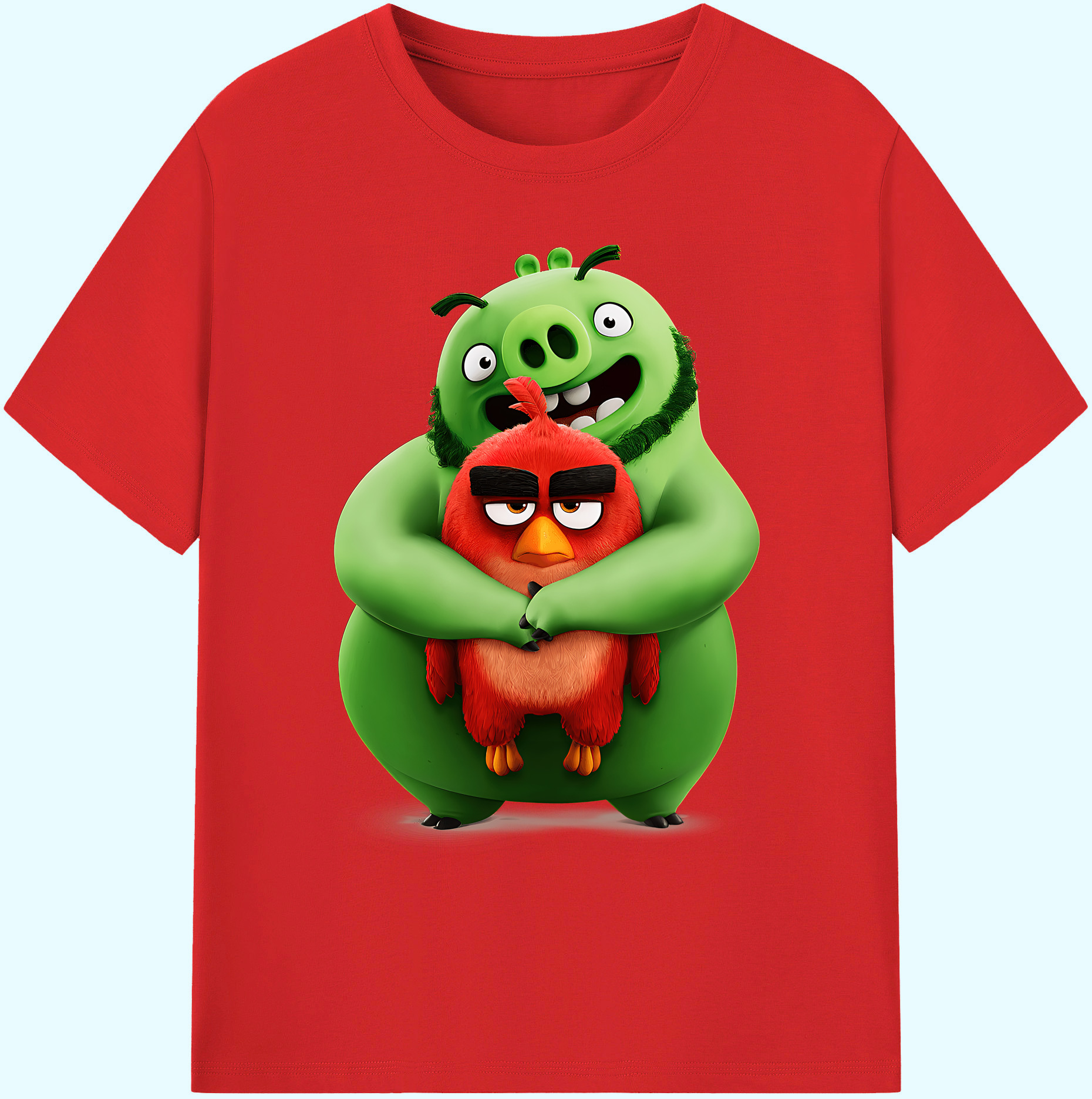 （画像用） Angry Birds アングリーバード 綿100％ メンズ半袖Tシャツ｜肌触りやわらか＆通気性