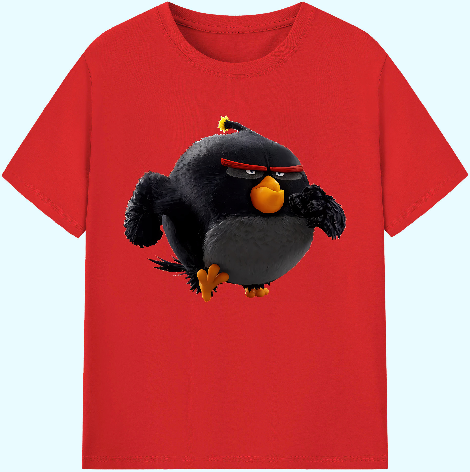 （画像用） Angry Birds アングリーバード 綿100％ メンズ半袖Tシャツ｜肌触りやわらか＆通気性
