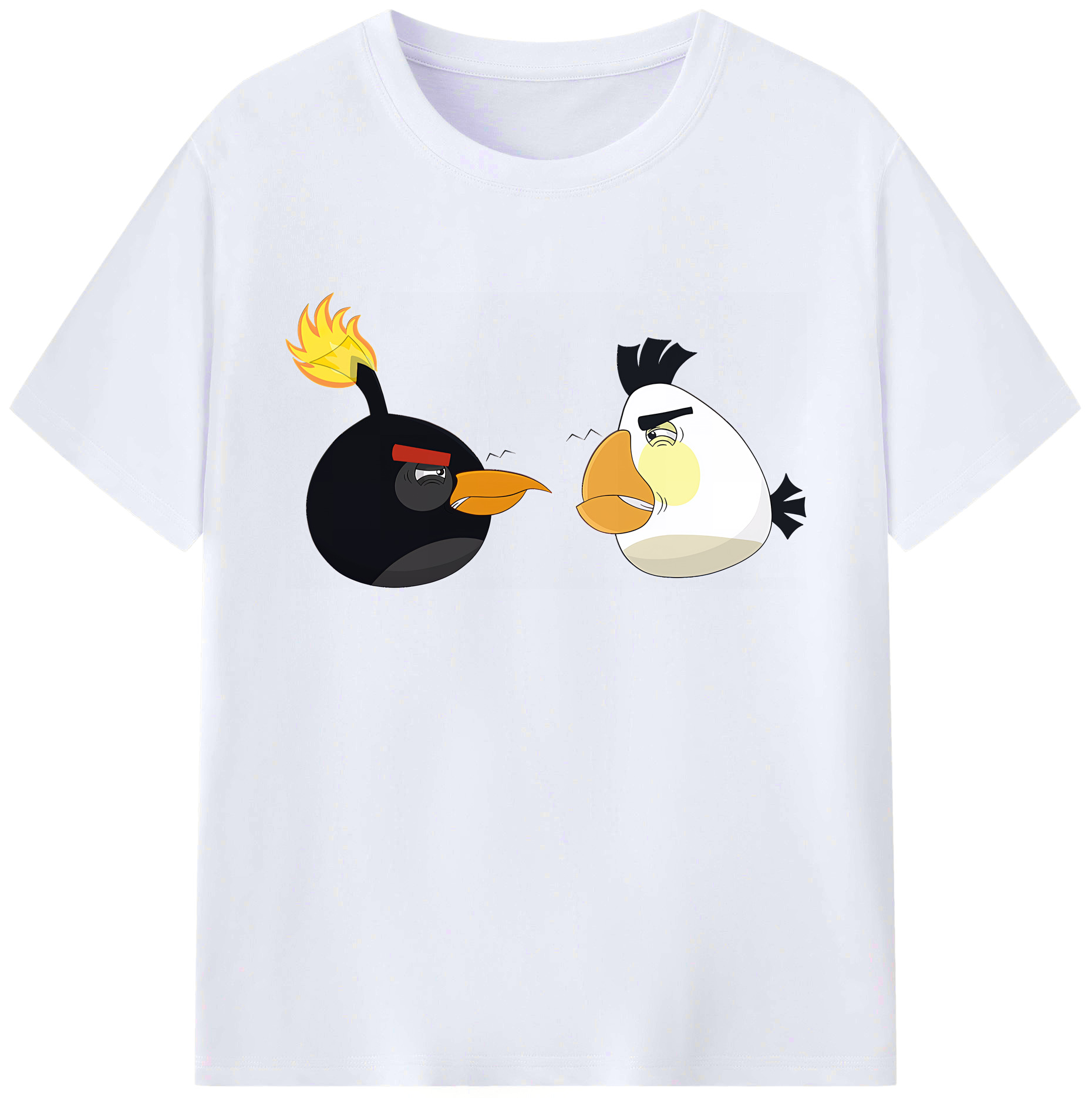 （画像用） Angry Birds アングリーバード 綿100％ メンズ半袖Tシャツ｜肌触りやわらか＆通気性