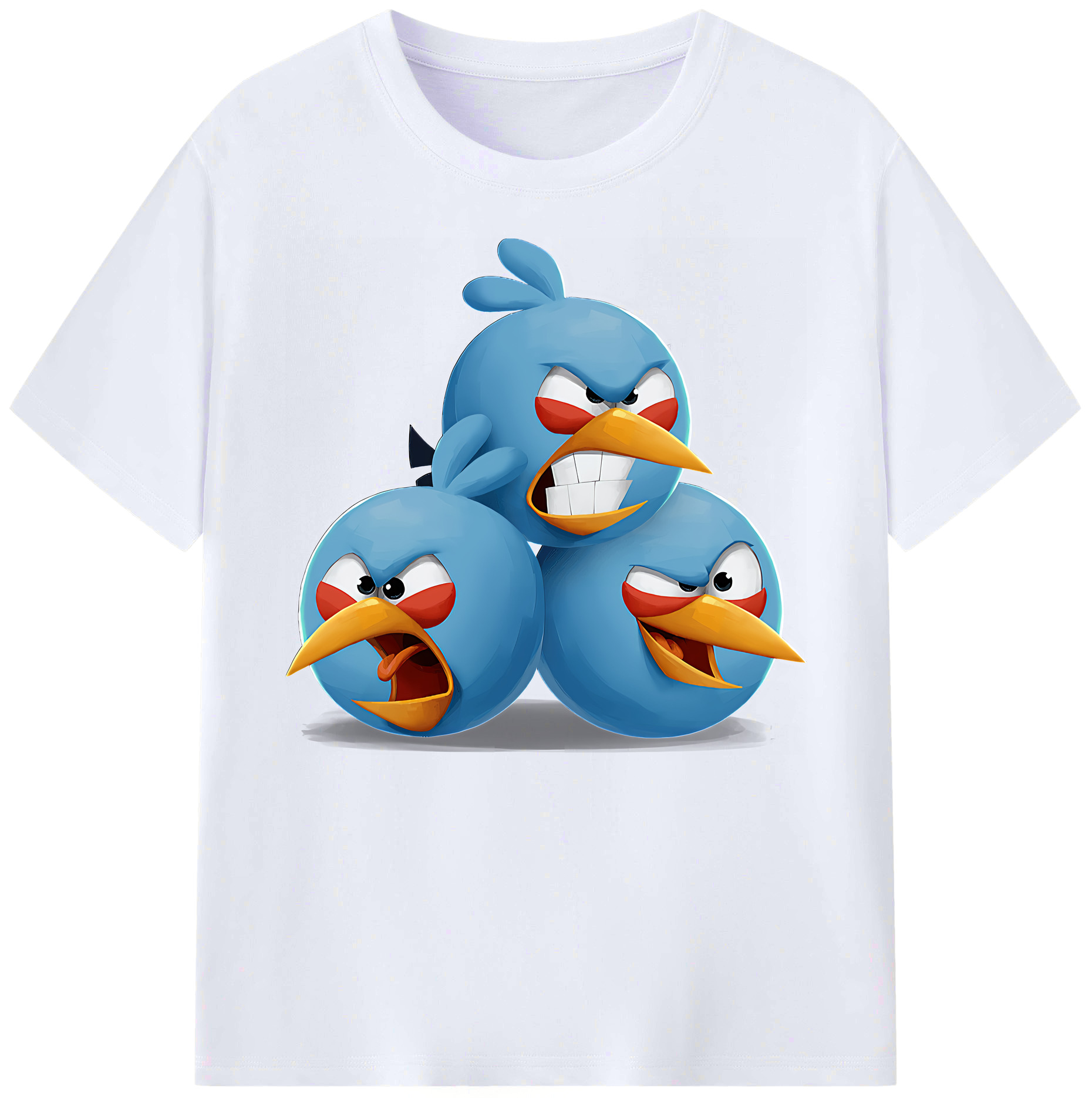 （画像用） Angry Birds アングリーバード 綿100％ メンズ半袖Tシャツ｜肌触りやわらか＆通気性