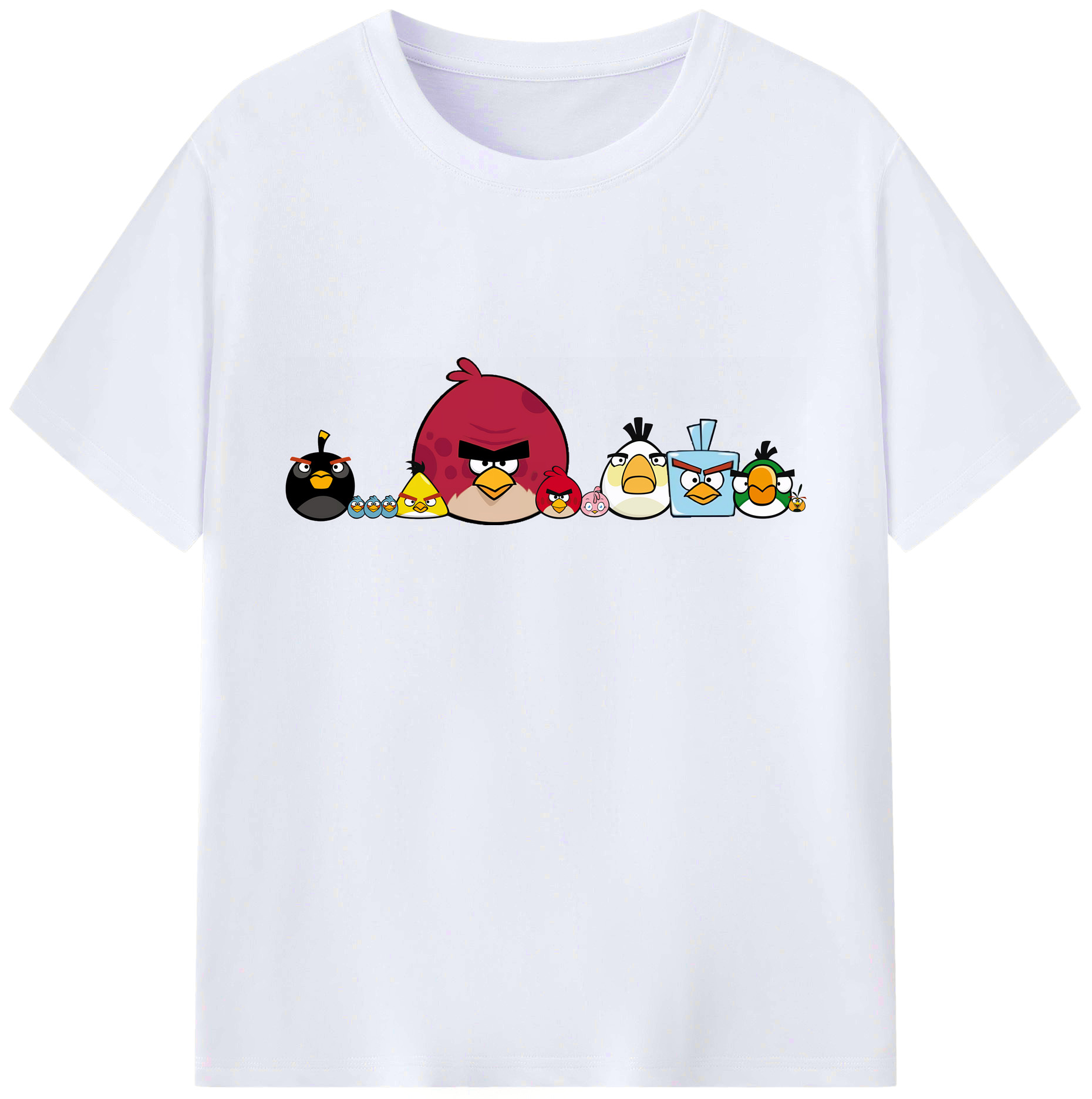 （画像用） Angry Birds アングリーバード 綿100％ メンズ半袖Tシャツ｜肌触りやわらか＆通気性