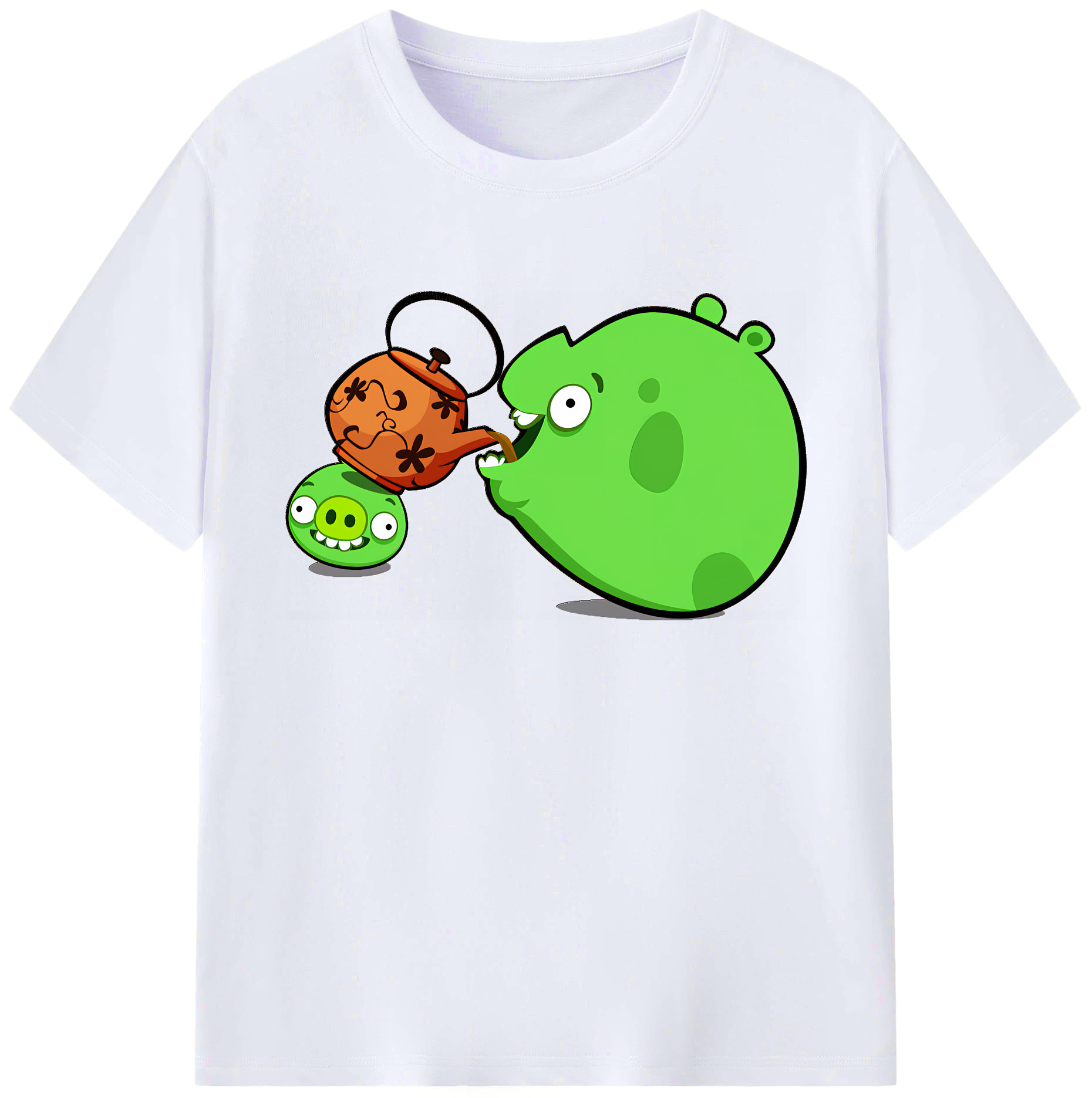 （画像用） Angry Birds アングリーバード 綿100％ メンズ半袖Tシャツ｜肌触りやわらか＆通気性