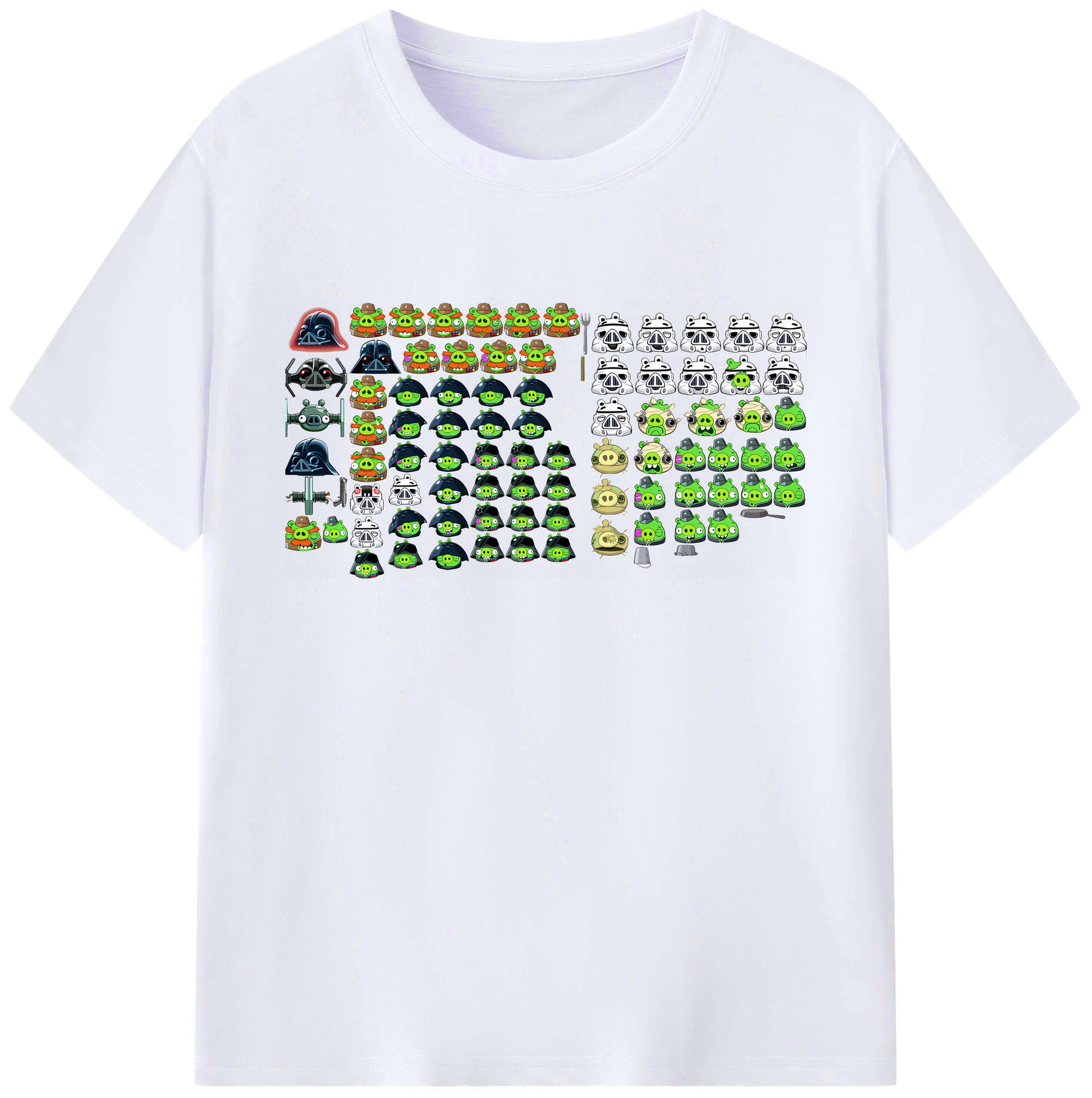 （画像用） Angry Birds アングリーバード 綿100％ メンズ半袖Tシャツ｜肌触りやわらか＆通気性