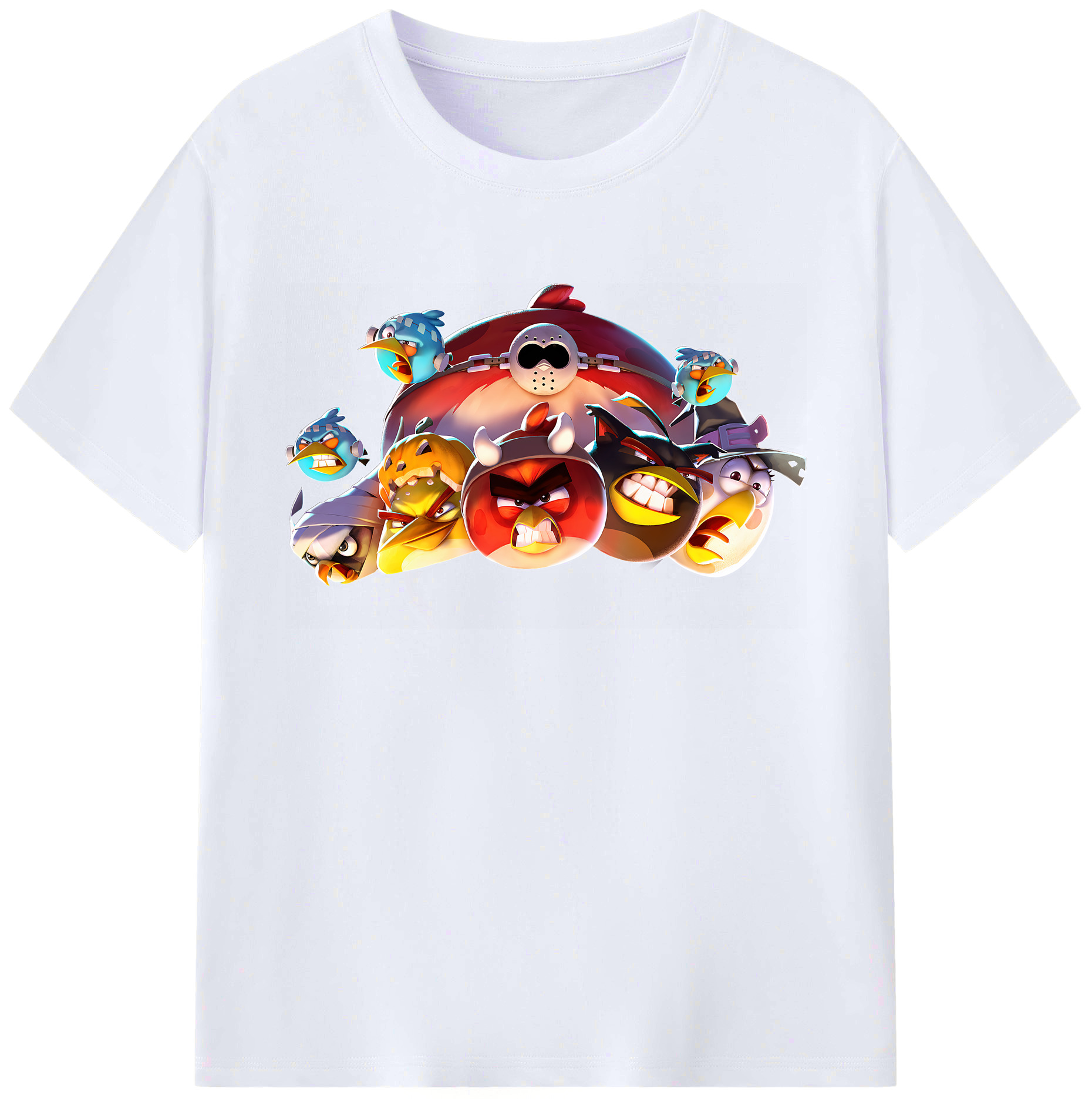 （画像用） Angry Birds アングリーバード 綿100％ メンズ半袖Tシャツ｜肌触りやわらか＆通気性