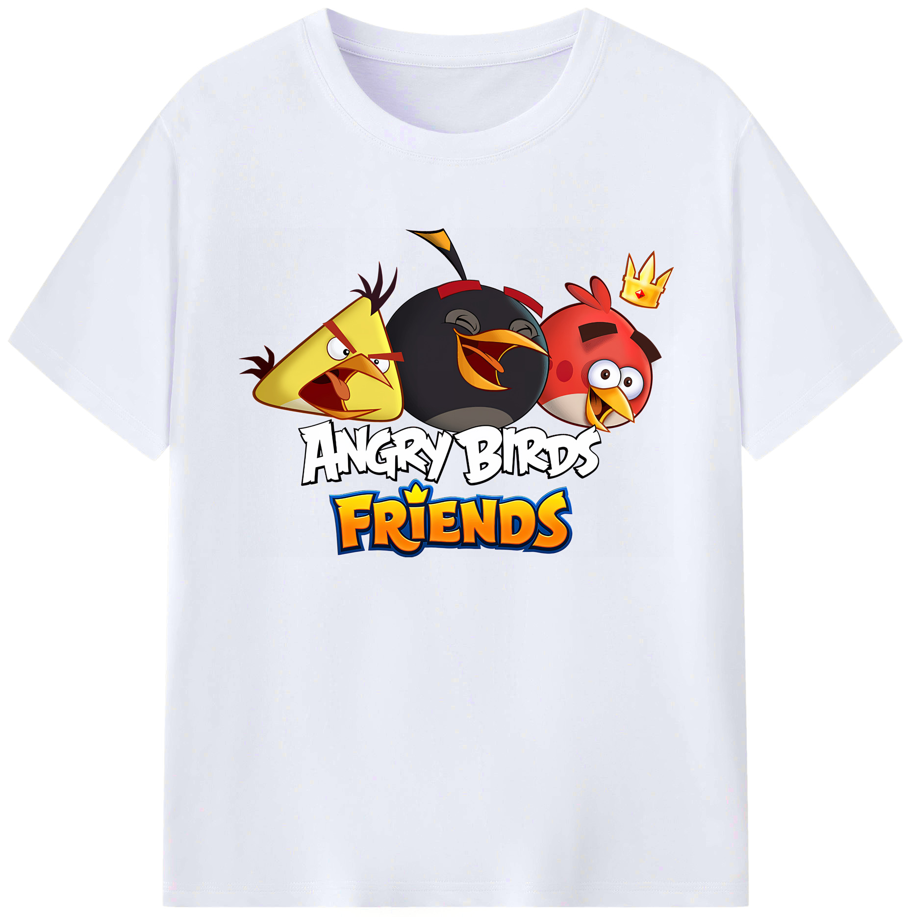 （画像用） Angry Birds アングリーバード 綿100％ メンズ半袖Tシャツ｜肌触りやわらか＆通気性