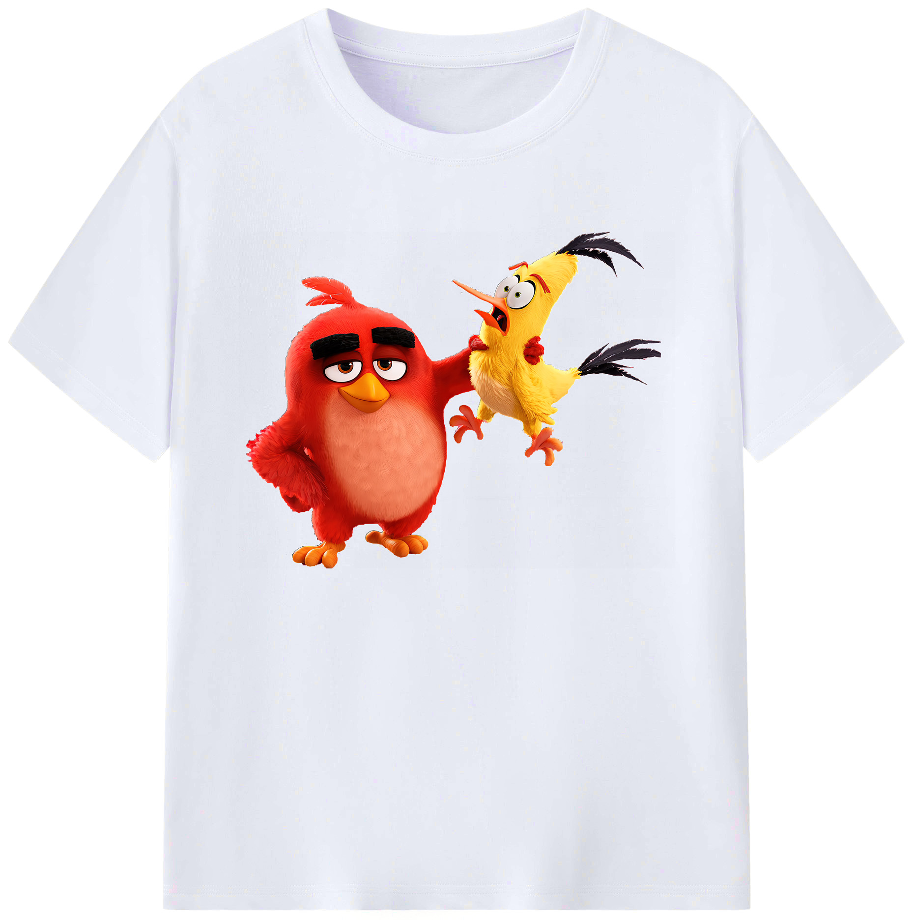 （画像用） Angry Birds アングリーバード 綿100％ メンズ半袖Tシャツ｜肌触りやわらか＆通気性