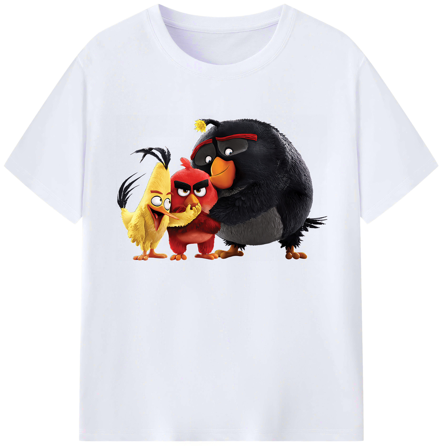 （画像用） Angry Birds アングリーバード 綿100％ メンズ半袖Tシャツ｜肌触りやわらか＆通気性