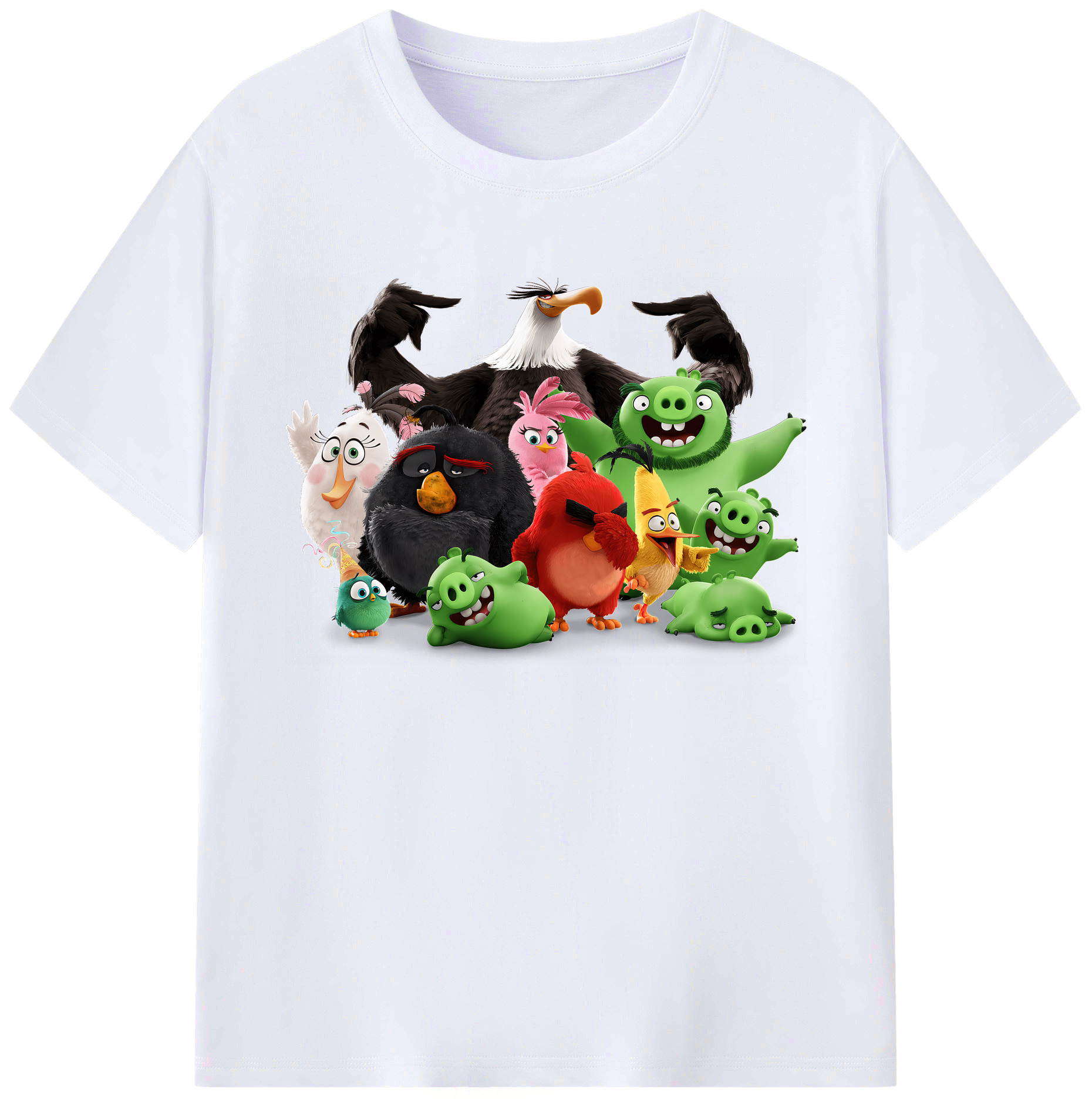 （画像用） Angry Birds アングリーバード 綿100％ メンズ半袖Tシャツ｜肌触りやわらか＆通気性