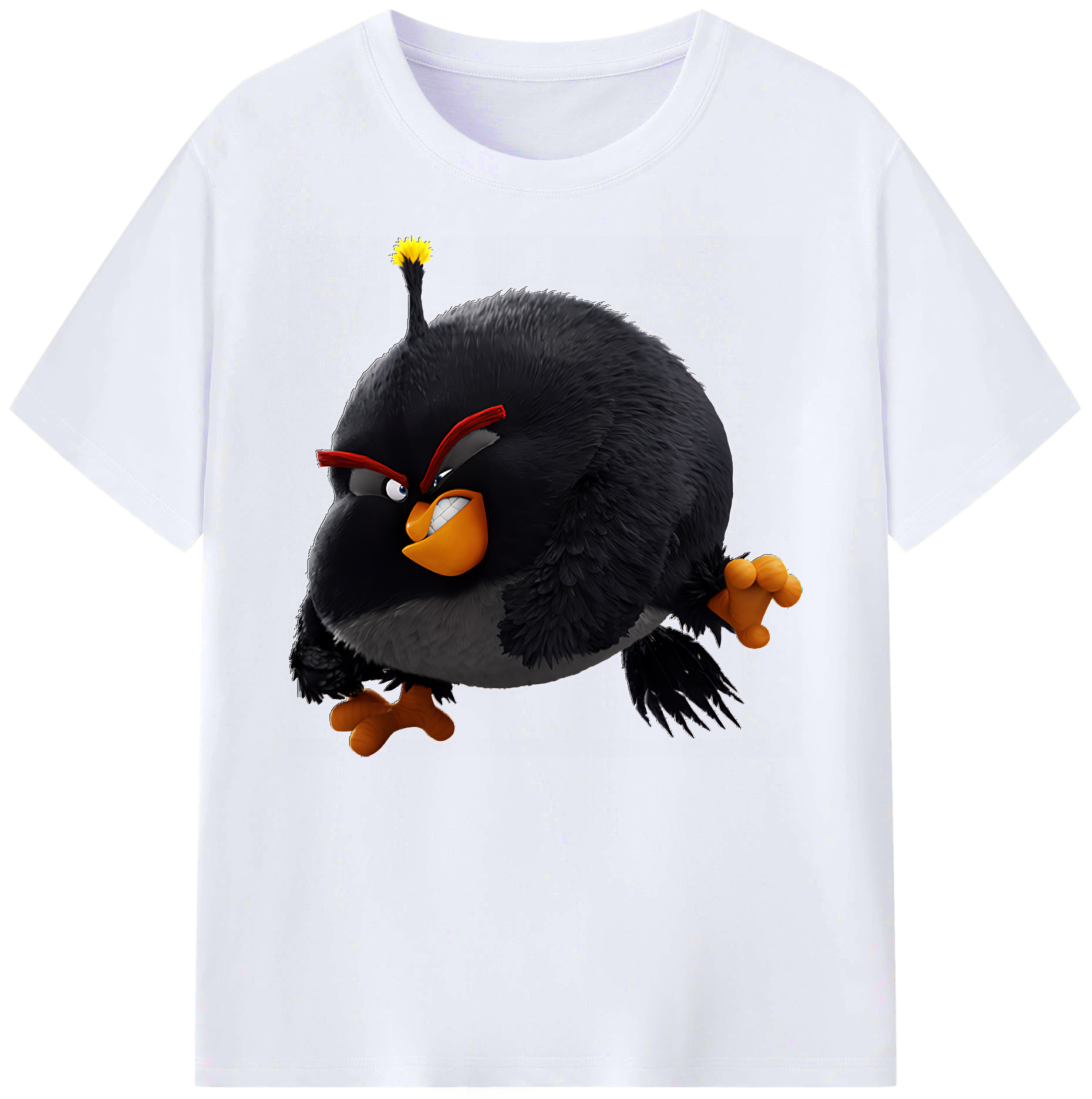 （画像用） Angry Birds アングリーバード 綿100％ メンズ半袖Tシャツ｜肌触りやわらか＆通気性