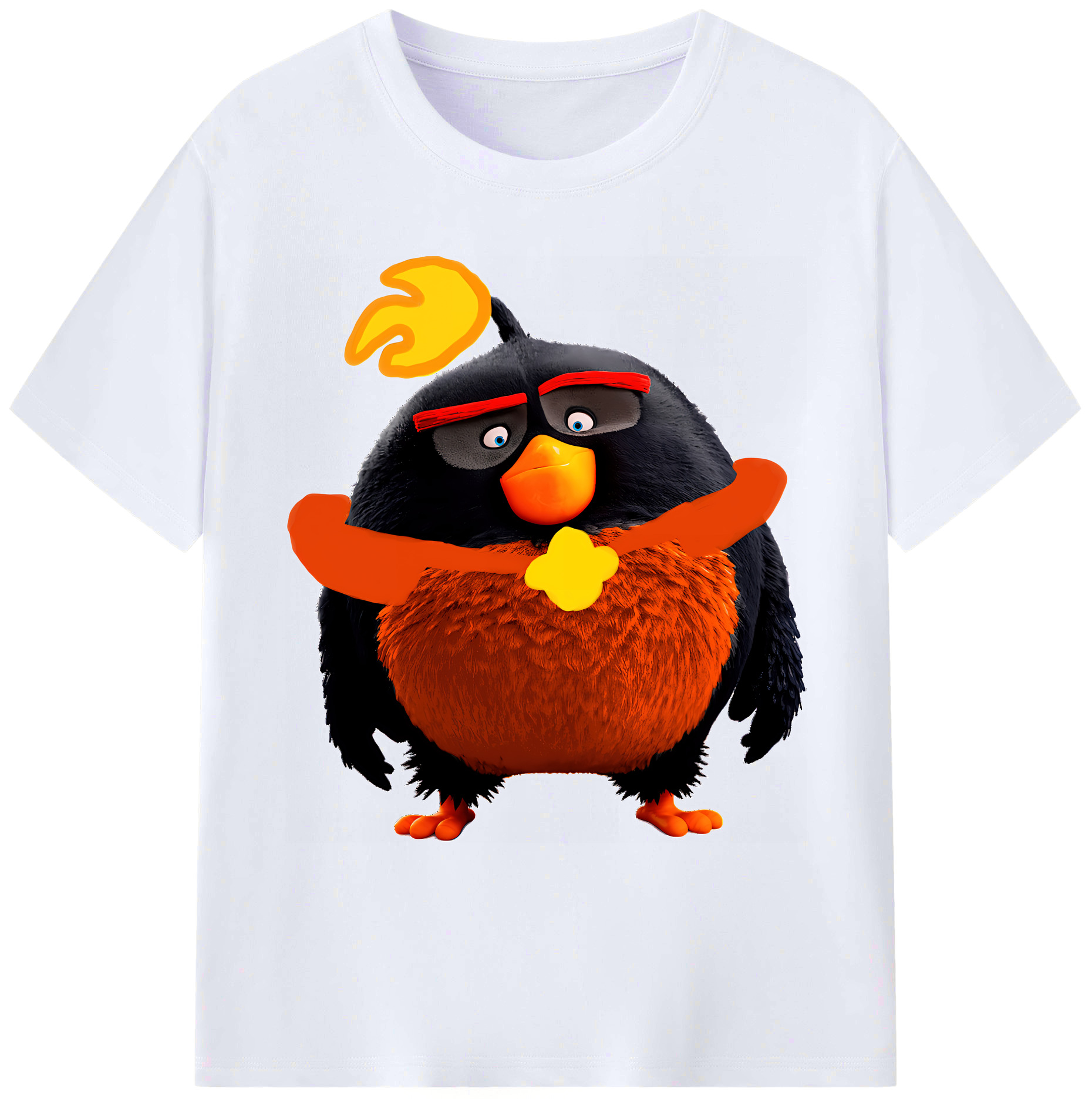 （画像用） Angry Birds アングリーバード 綿100％ メンズ半袖Tシャツ｜肌触りやわらか＆通気性