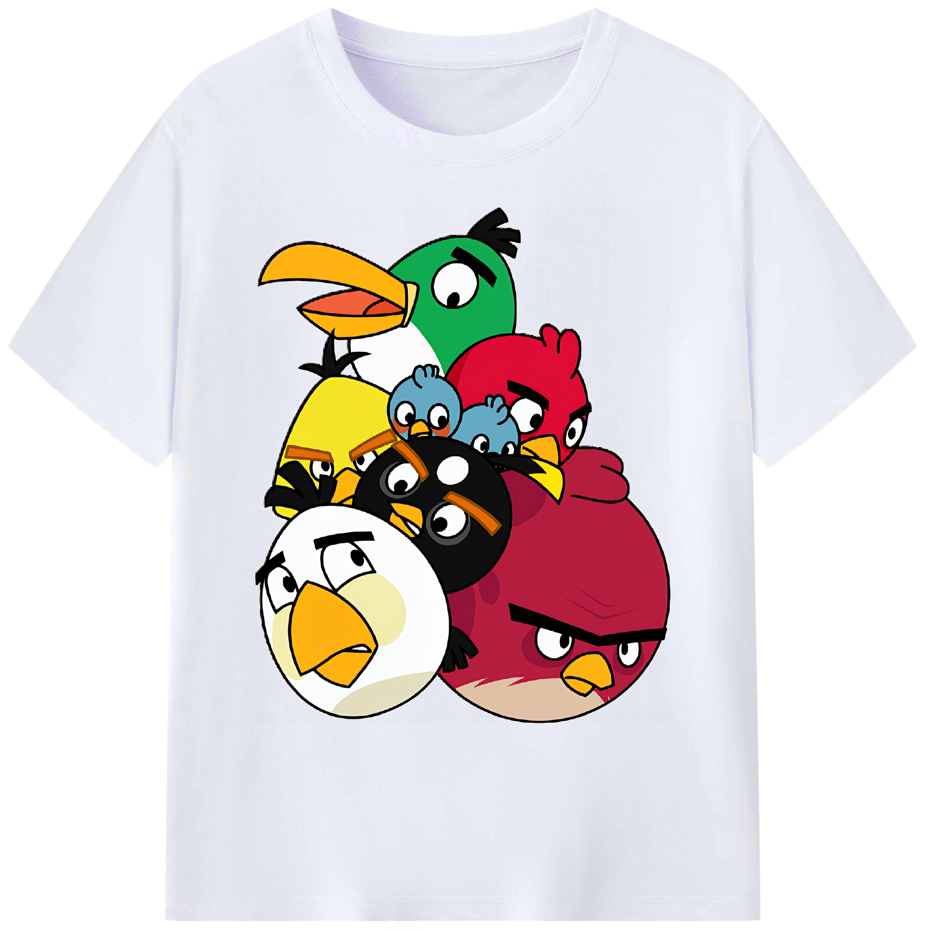 （画像用） Angry Birds アングリーバード 綿100％ メンズ半袖Tシャツ｜肌触りやわらか＆通気性