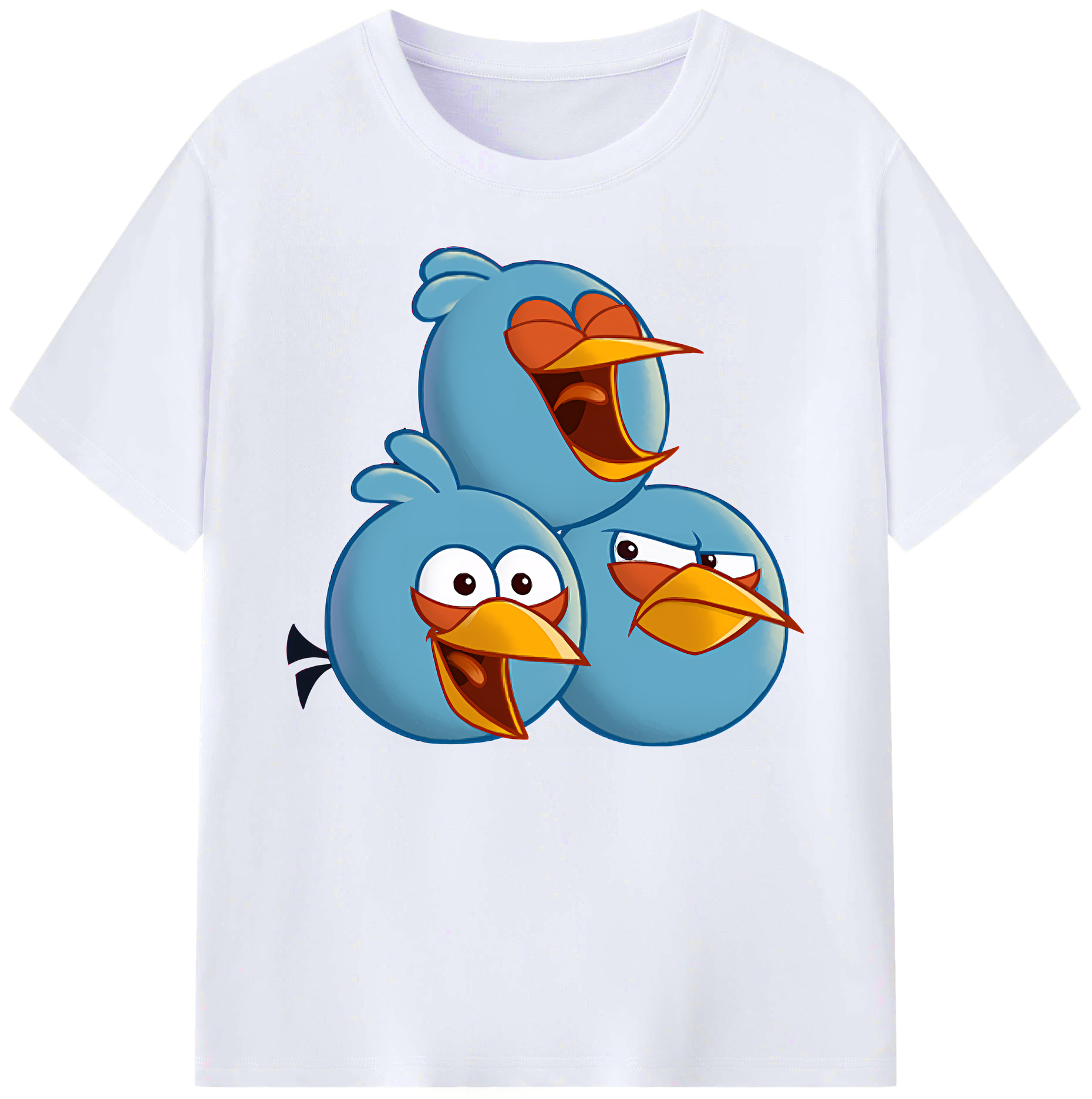 （画像用） Angry Birds アングリーバード 綿100％ メンズ半袖Tシャツ｜肌触りやわらか＆通気性