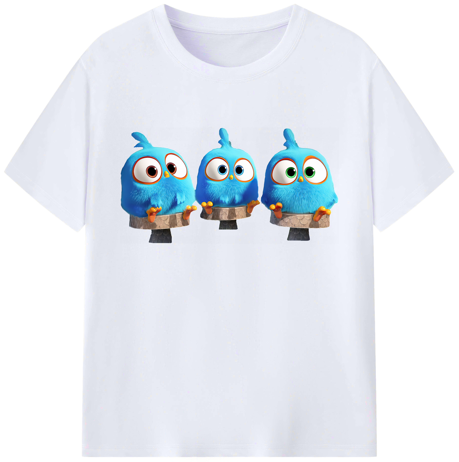 （画像用） Angry Birds アングリーバード 綿100％ メンズ半袖Tシャツ｜肌触りやわらか＆通気性