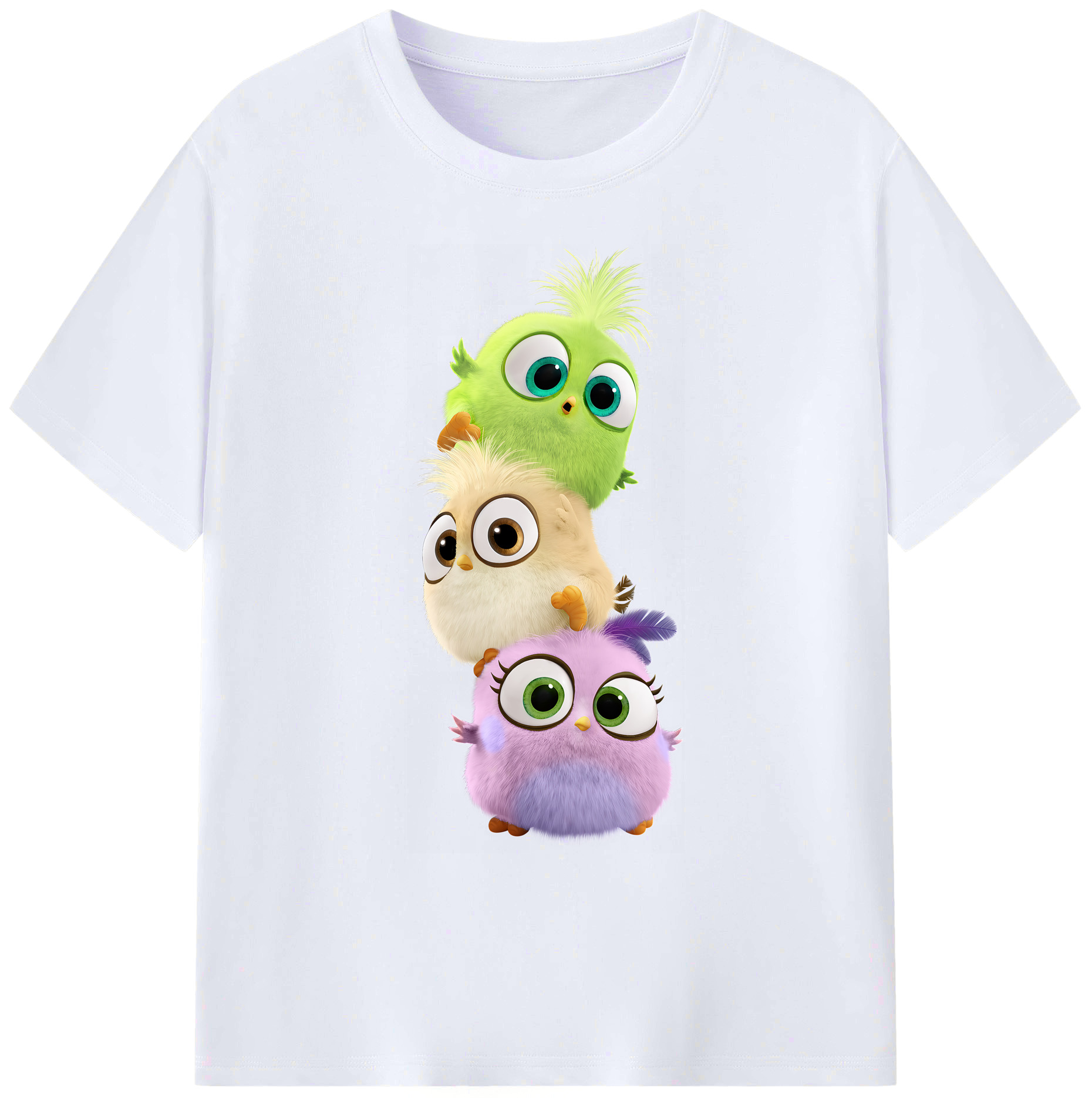 （画像用） Angry Birds アングリーバード 綿100％ メンズ半袖Tシャツ｜肌触りやわらか＆通気性