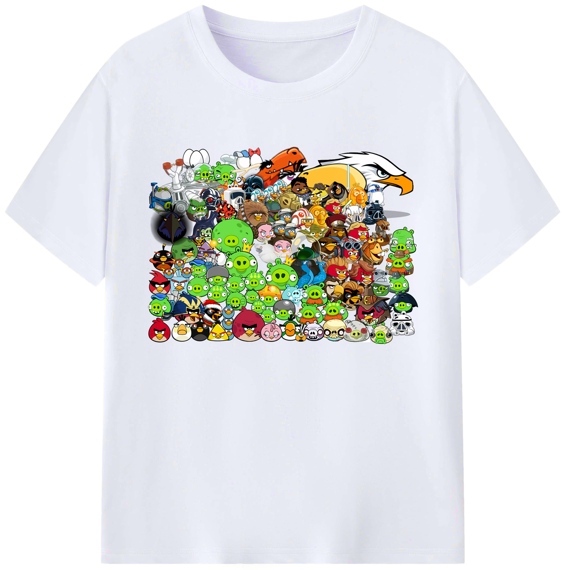 （画像用） Angry Birds アングリーバード 綿100％ メンズ半袖Tシャツ｜肌触りやわらか＆通気性